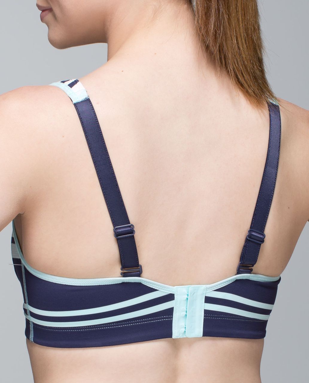 Lululemon Ta Ta Tamer II (C-E cup) - Groovy Stripe Cadet Blue / Aquamarine