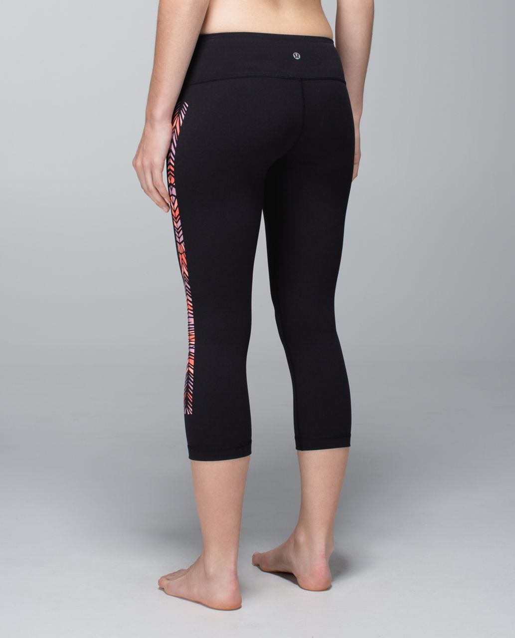 Lululemon Wunder Under Crop *Full-On Luon (Print) - Black /  Purple