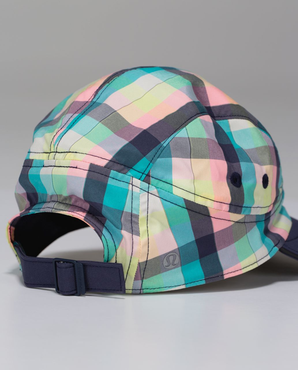 Lululemon Race To Place Run Hat - Wee Wheezy Check Reflective Beached Coral Cadet Blue