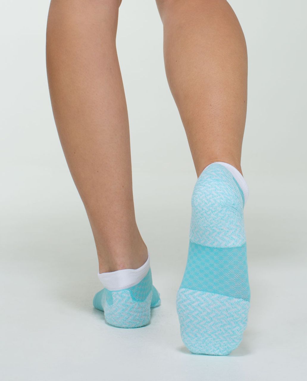 Lululemon Women's Ultimate Padded Run Sock - Bold Chevron 3 Angel Blue