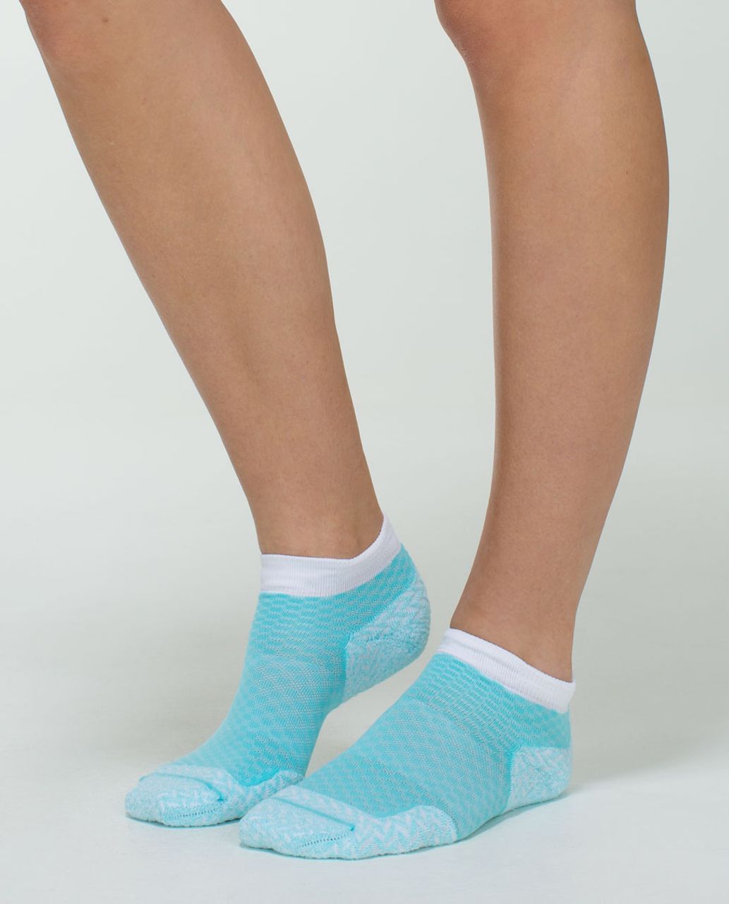 Lululemon Women's Ultimate Padded Run Sock - Bold Chevron 3 Angel Blue