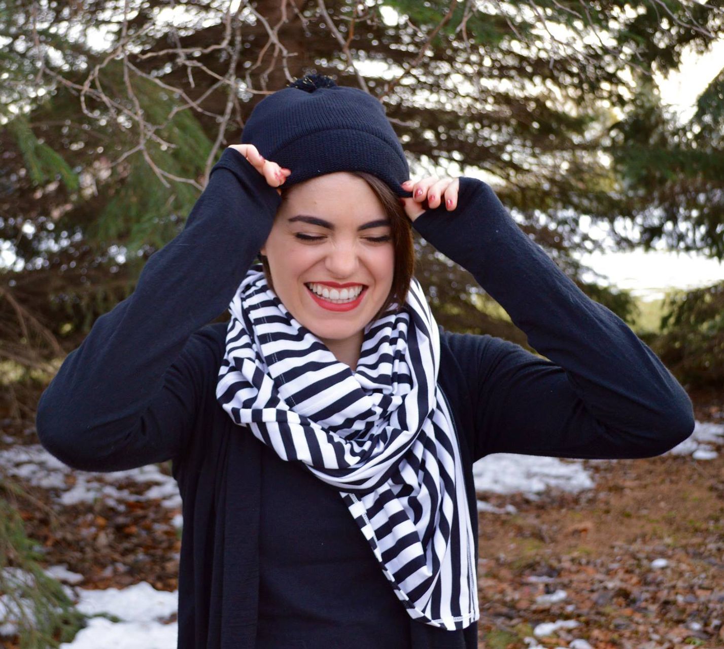 Lululemon Vinyasa Scarf *Zips - Apex Stripe Black White