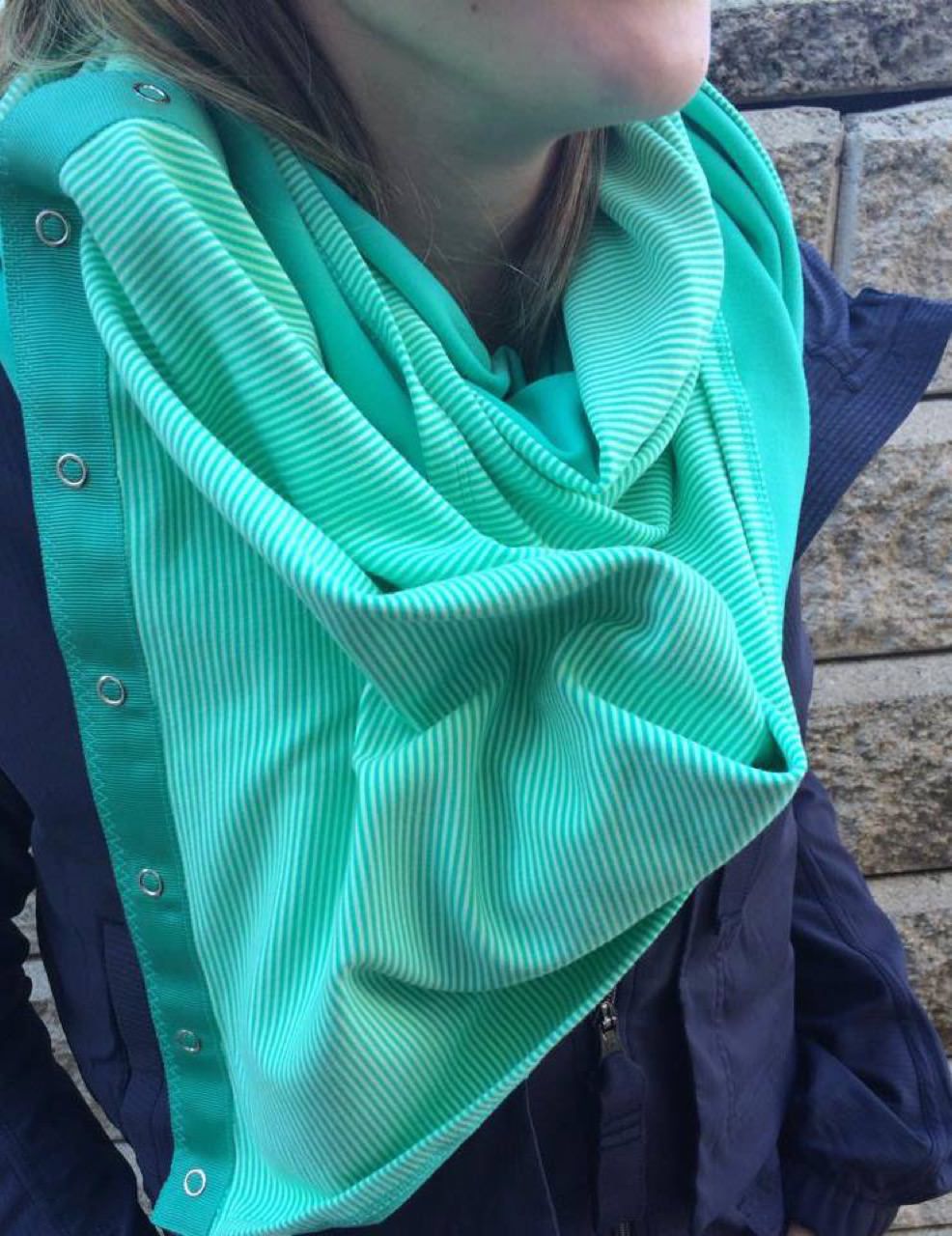 Lululemon Vinyasa Scarf *Rulu - Bali Breeze / Tonka Stripe Bali Breeze Fresh Teal