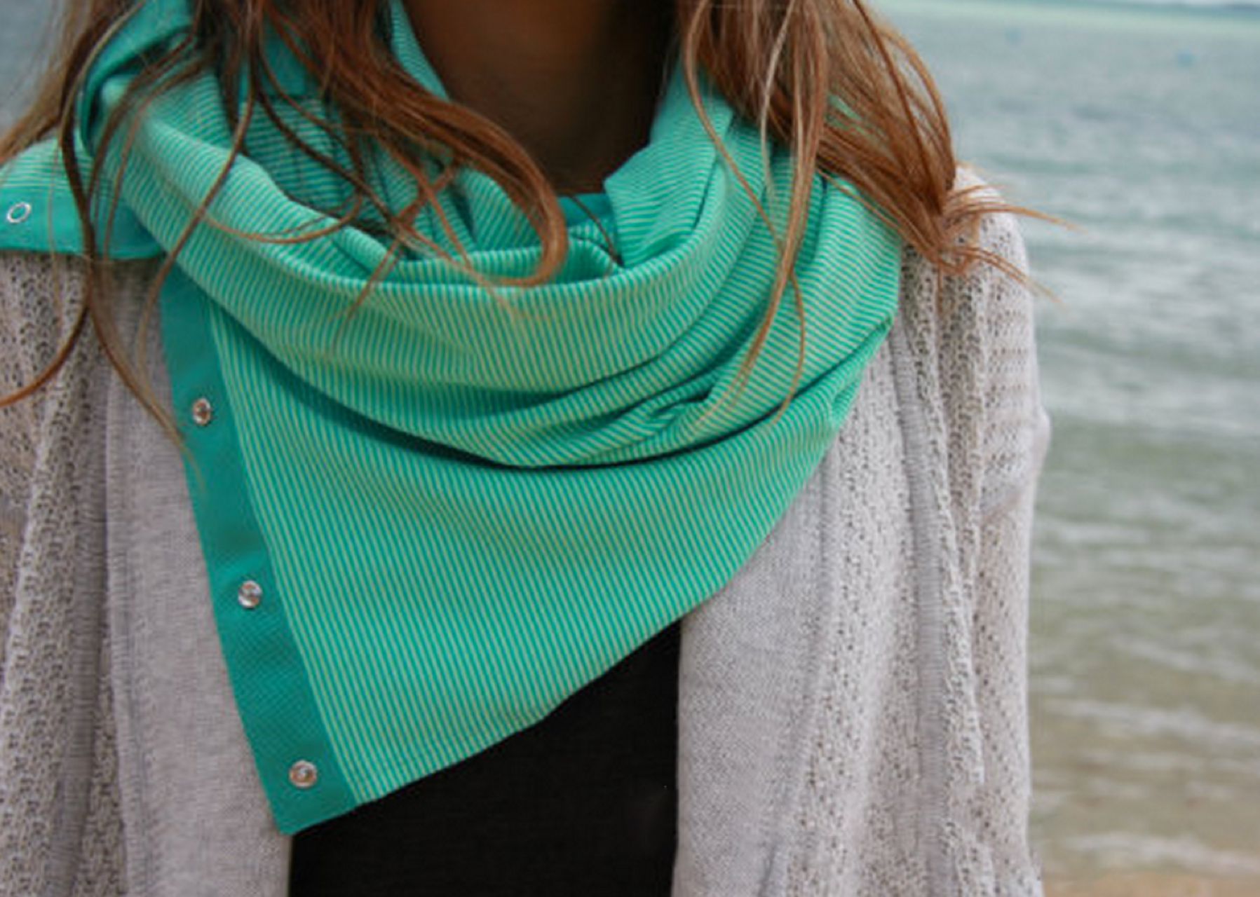 Lululemon Vinyasa Scarf *Rulu - Bali Breeze / Tonka Stripe Bali Breeze Fresh Teal