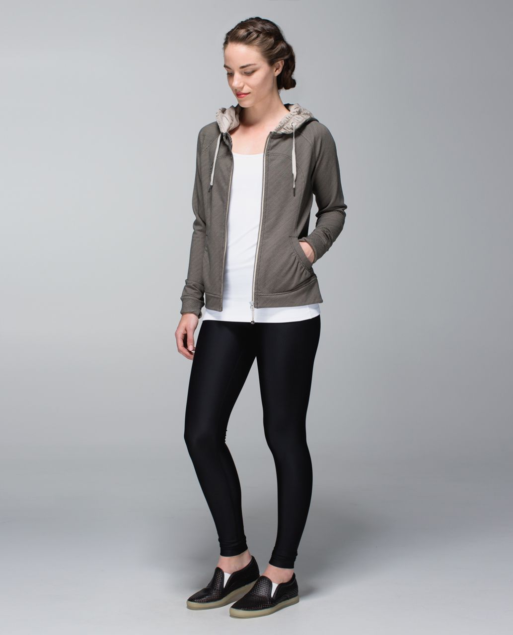 Lululemon Movement Jacket - Telemark Print Black Mojave Tan / Mojave Tan