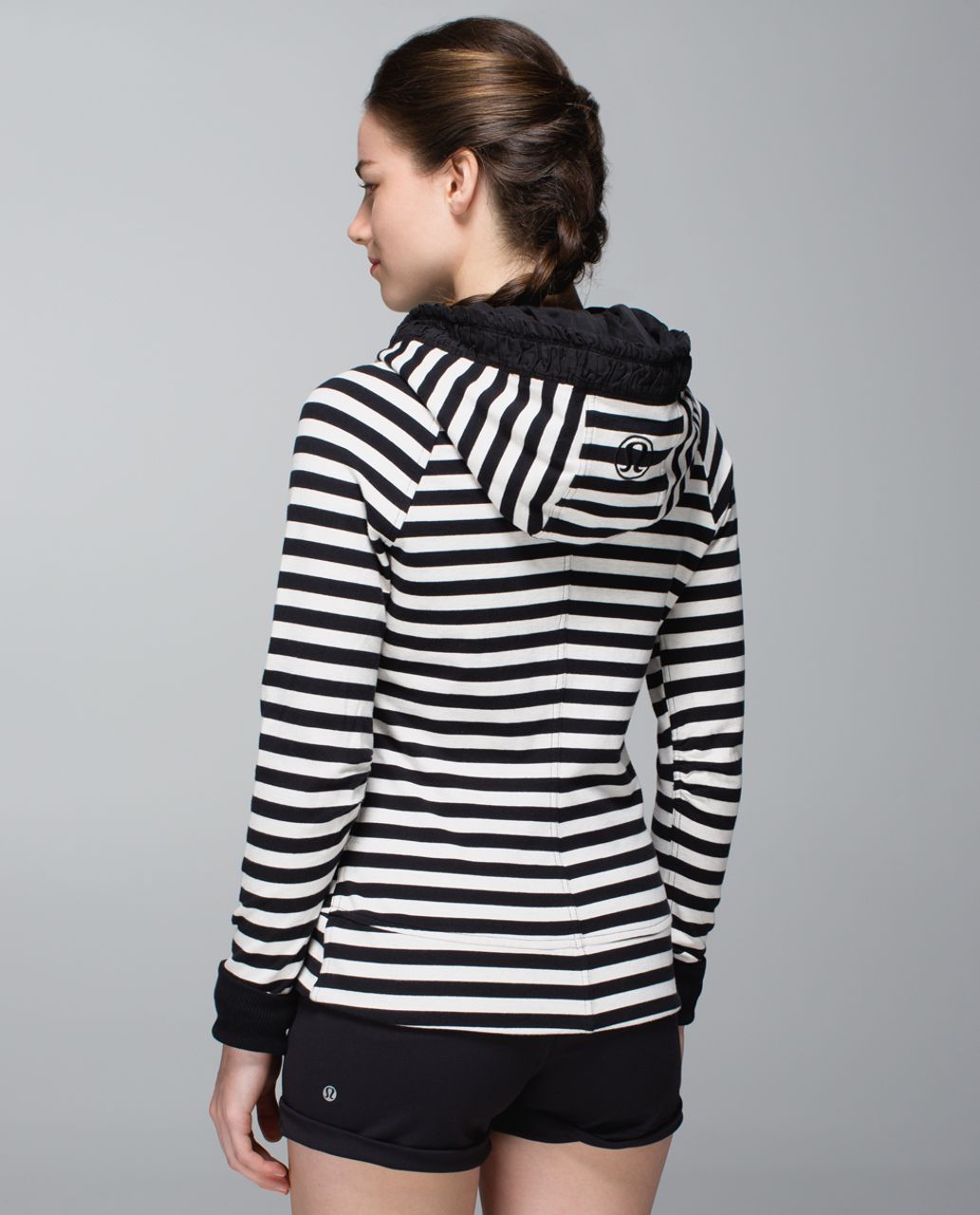 Lululemon Movement Jacket - Apex Stripe Black Heathered Angel White / Black