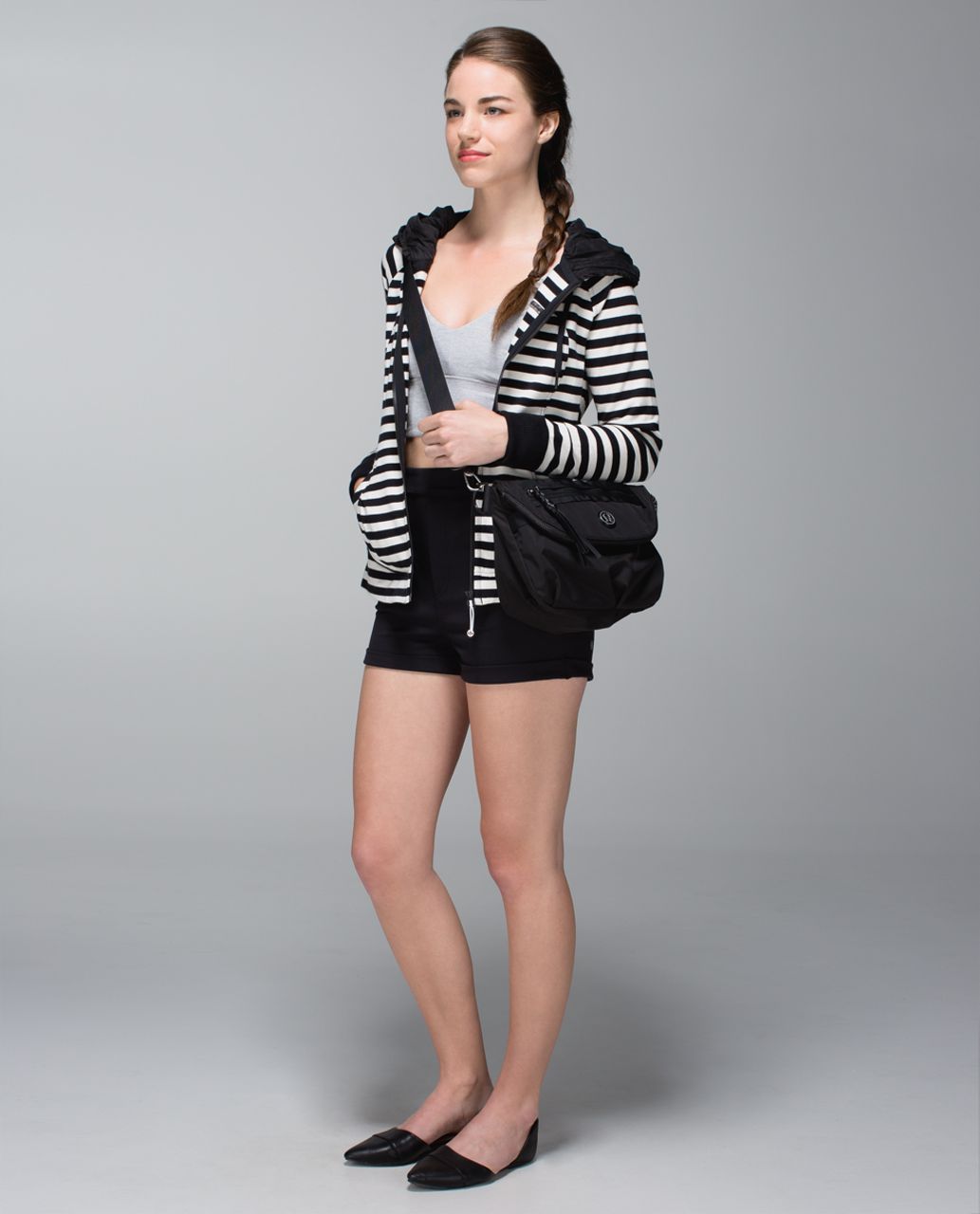 Lululemon Movement Jacket - Apex Stripe Black Heathered Angel White / Black