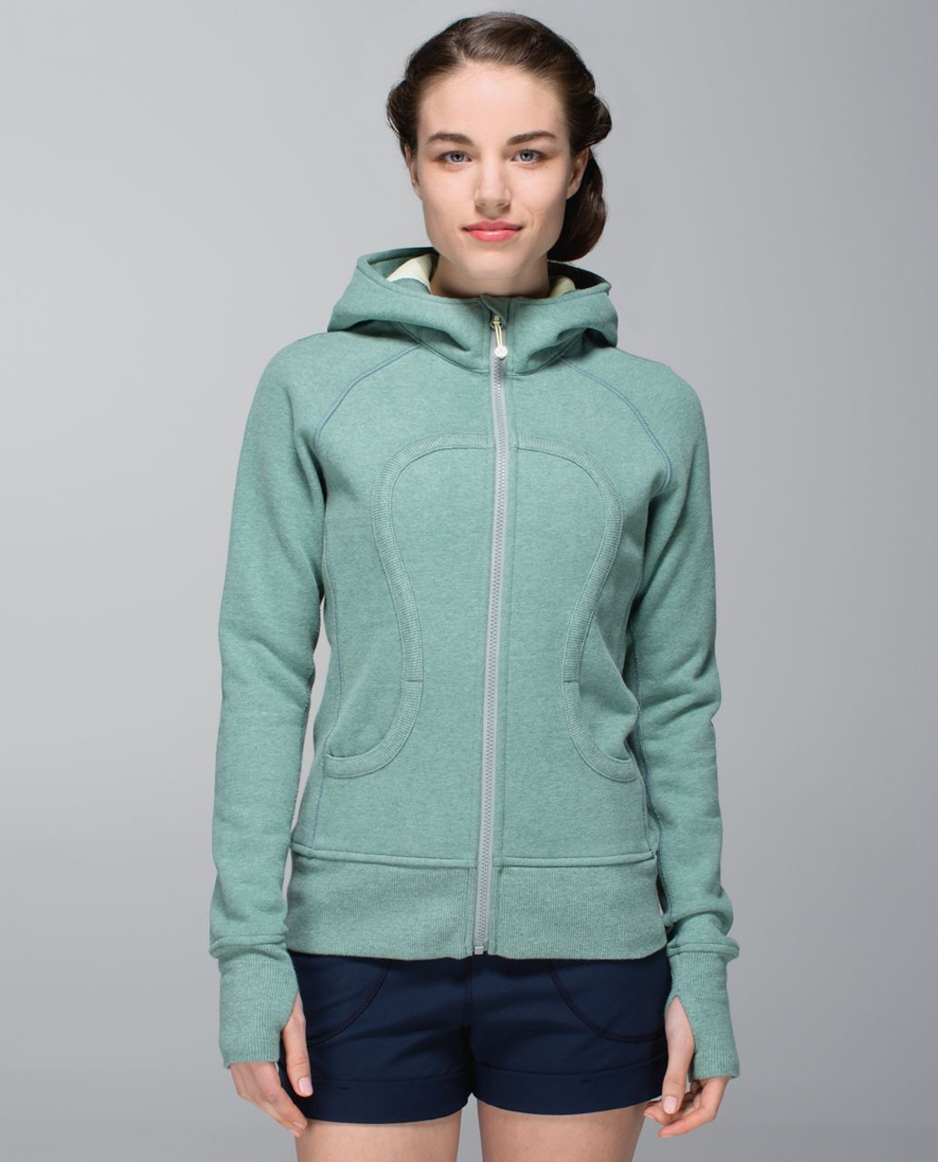 Lululemon Scuba Hoodie II - Heathered Earl Grey / Zest