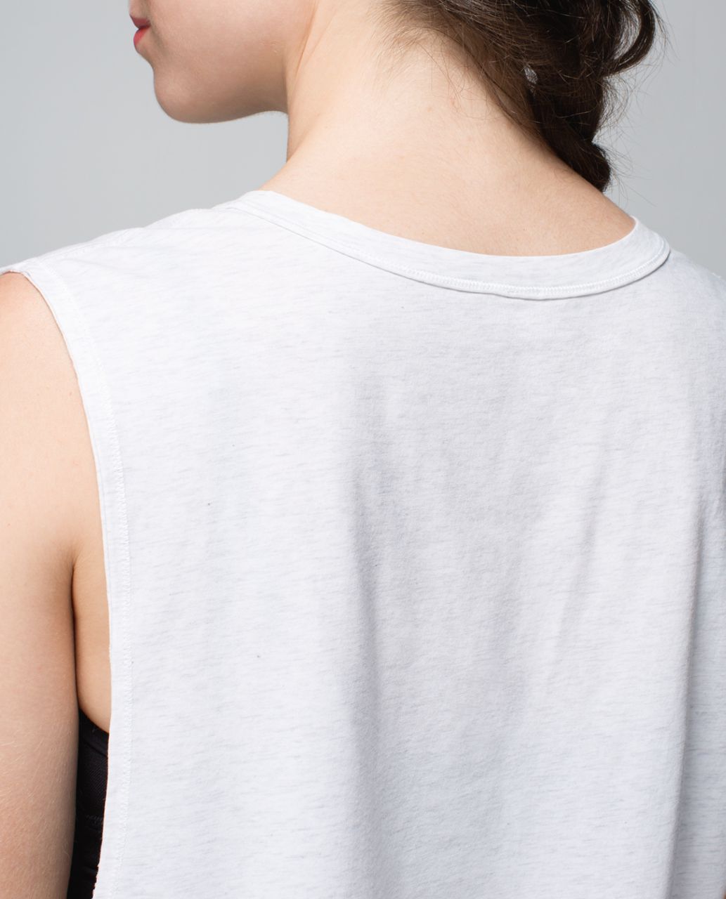 Lululemon Yogi Cut Off Tee - Heathered White