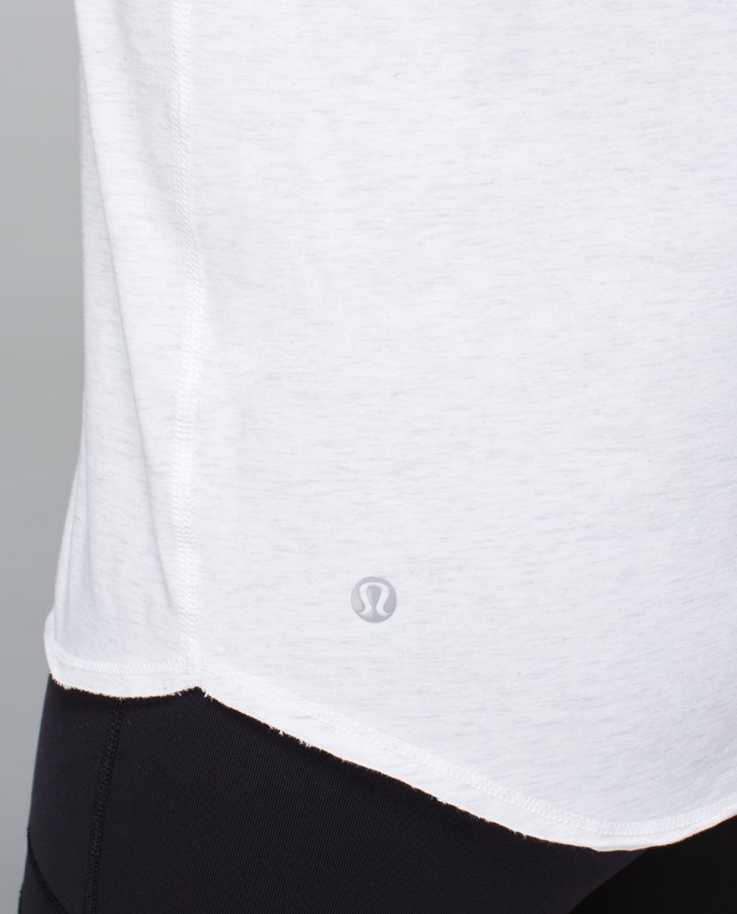 Lululemon Yogi Cut Off Tee - Heathered White