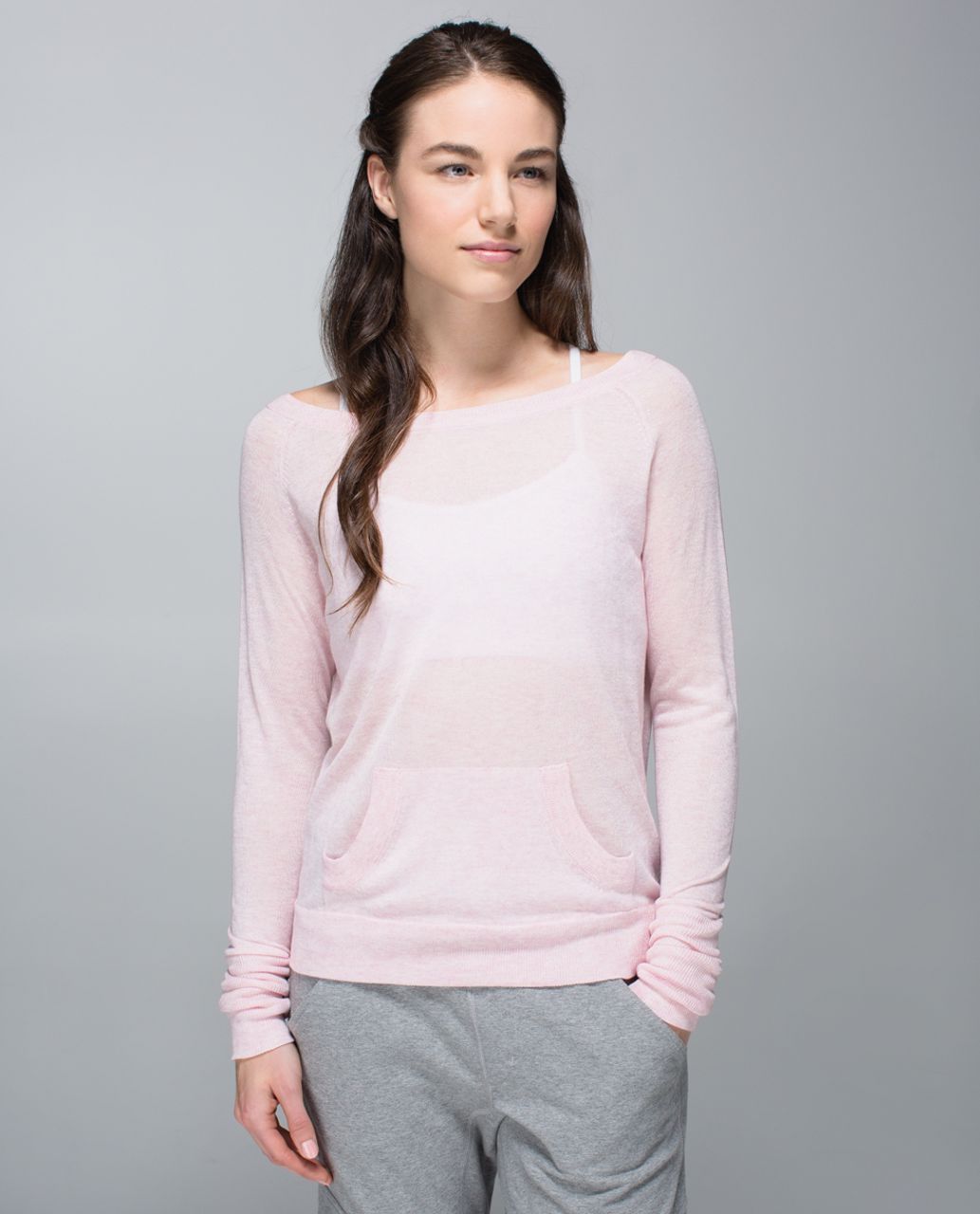 Lululemon Chai Time Pullover II - Heathered Barely Pink