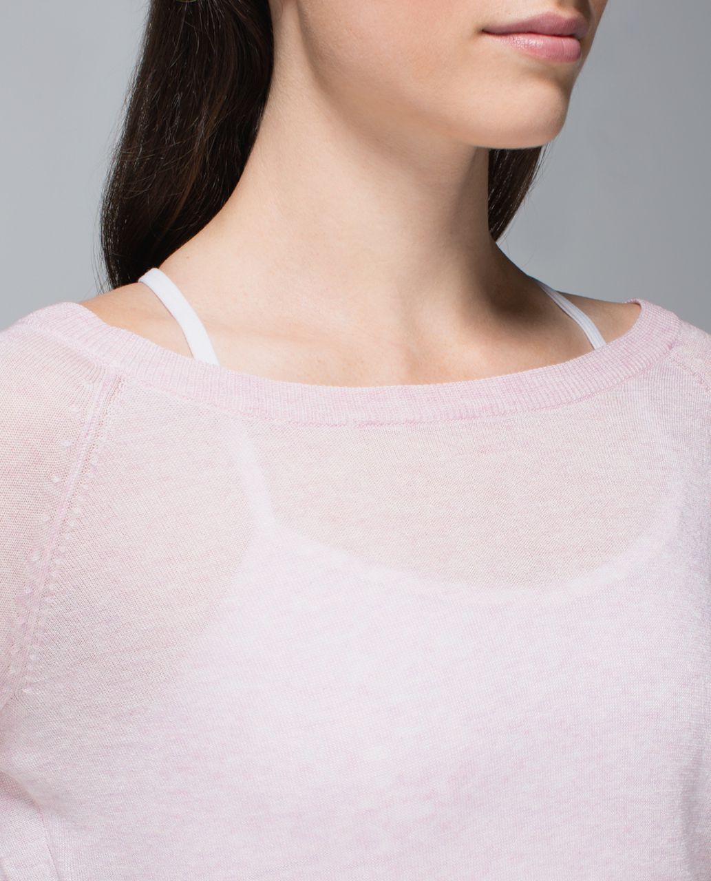 Lululemon Chai Time Pullover II - Heathered Barely Pink