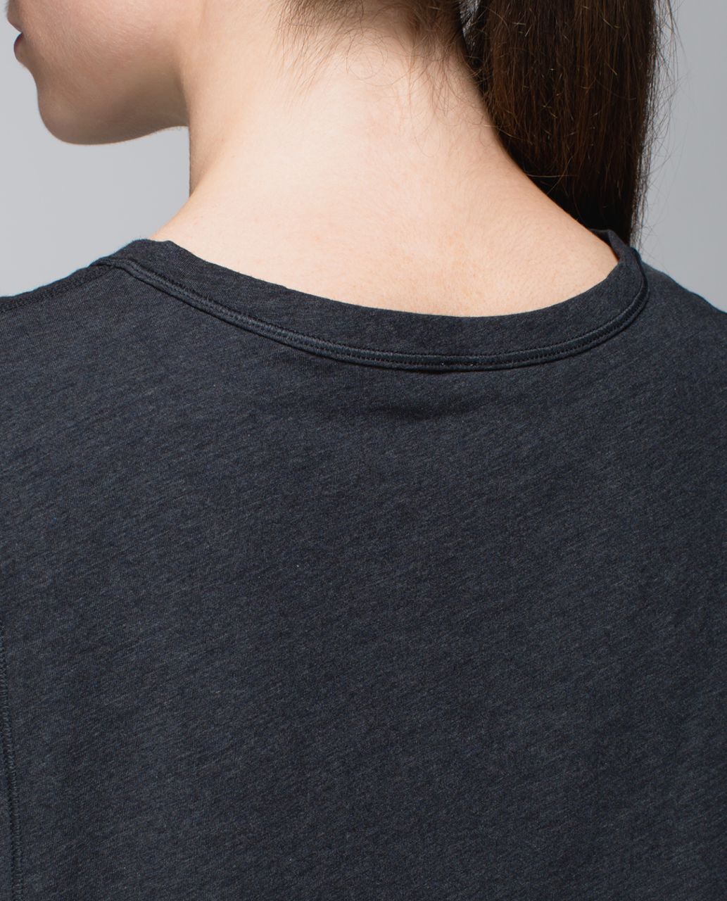 Lululemon Yogi Cut Off Tee - Heathered Black