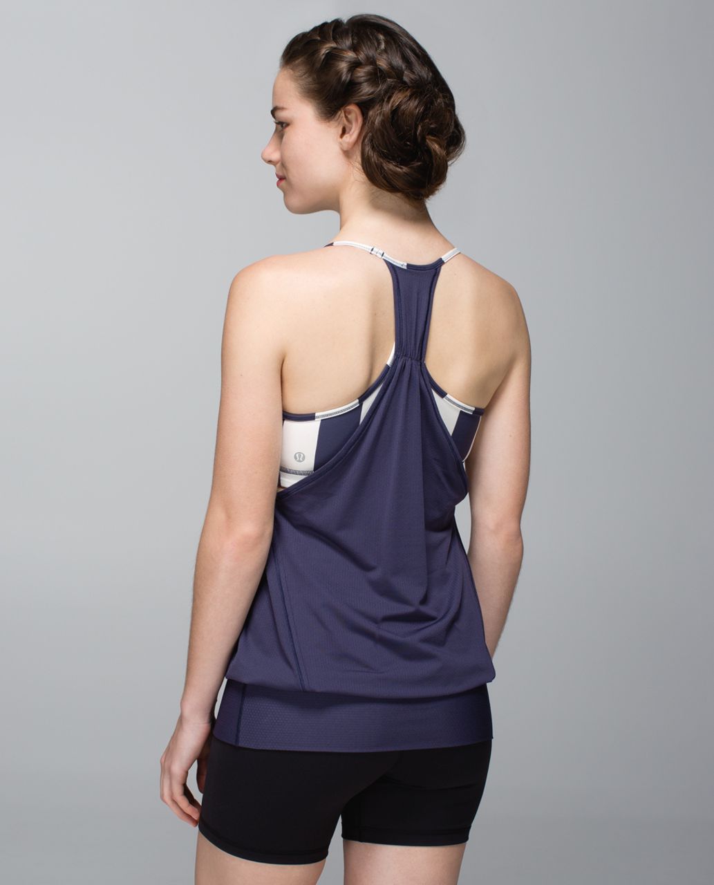 Lululemon No Limits Tank Cadet Blue Steep Stripe - Women's Size 8