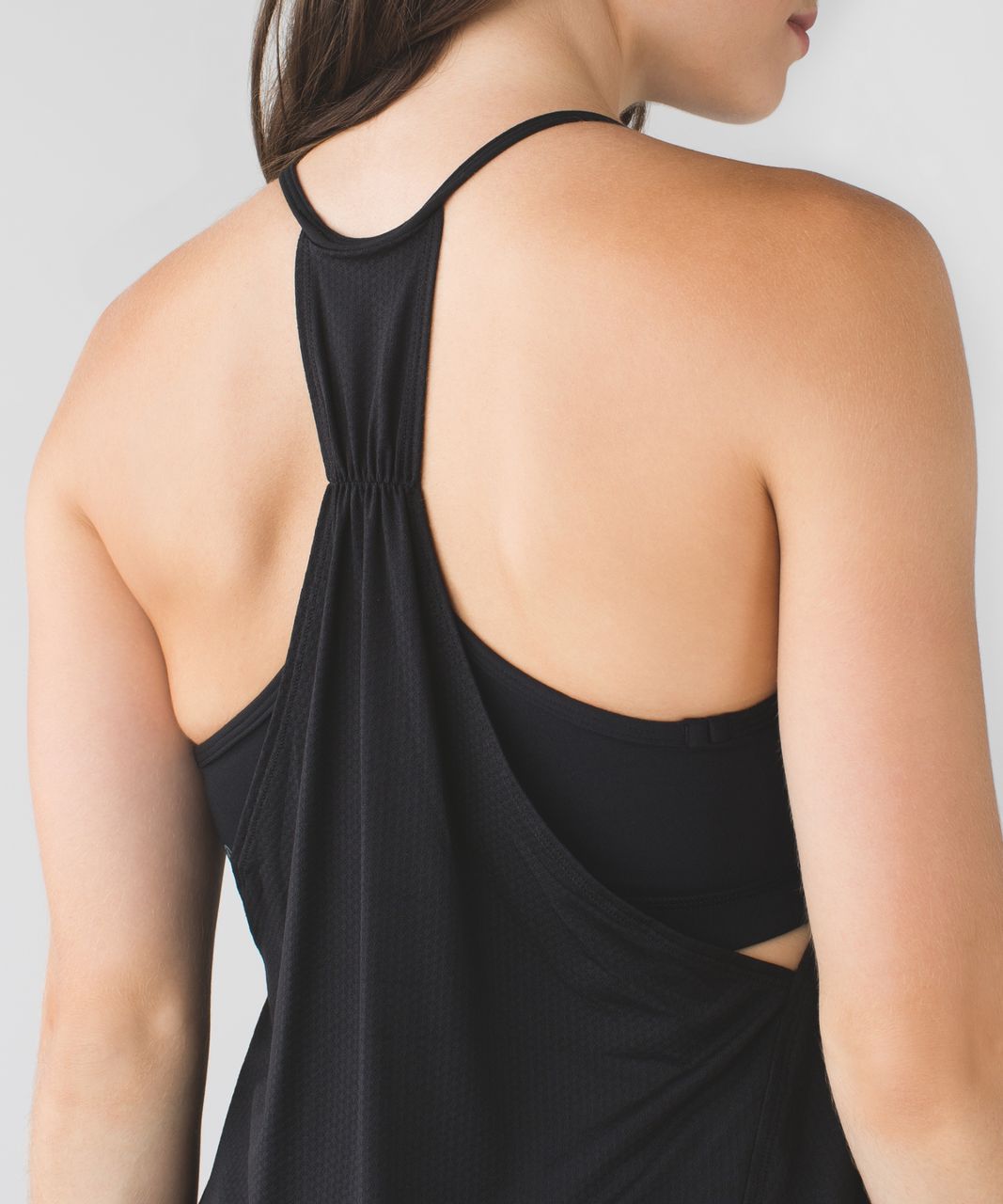 LULULEMON No Limits Tank ~ Built in Bra ~ Black and Pink ~ Size small