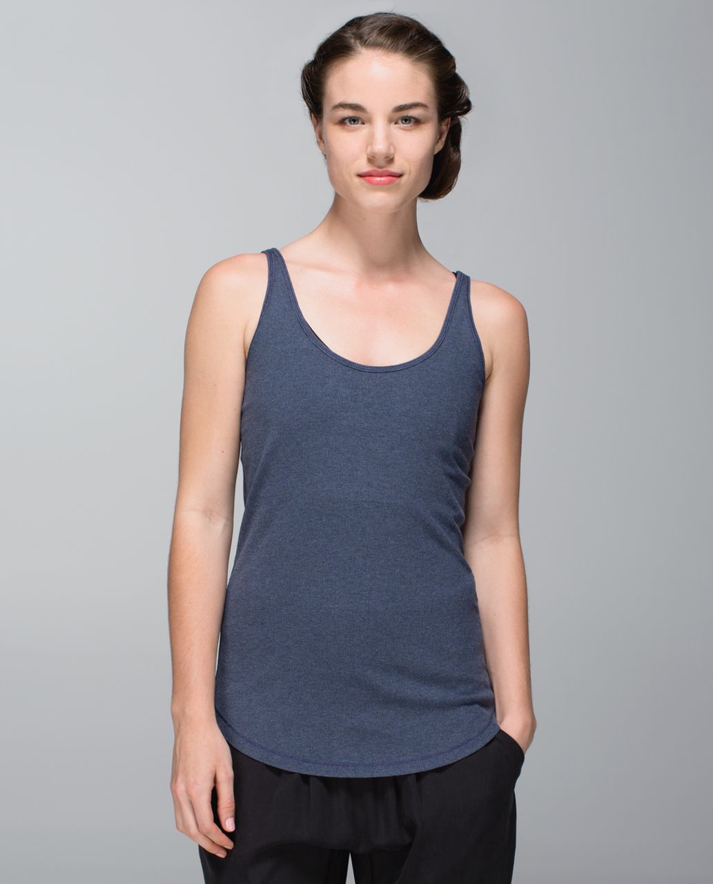 Lululemon Mudra Tank - Heathered Cadet Blue - lulu fanatics