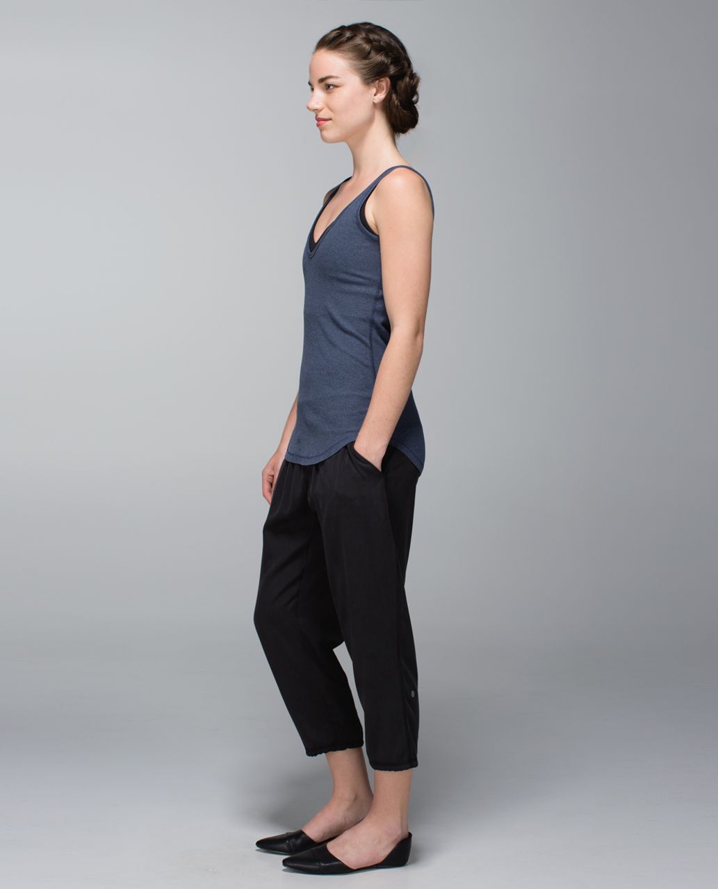 Lululemon Mudra Tank - Heathered Cadet Blue - lulu fanatics