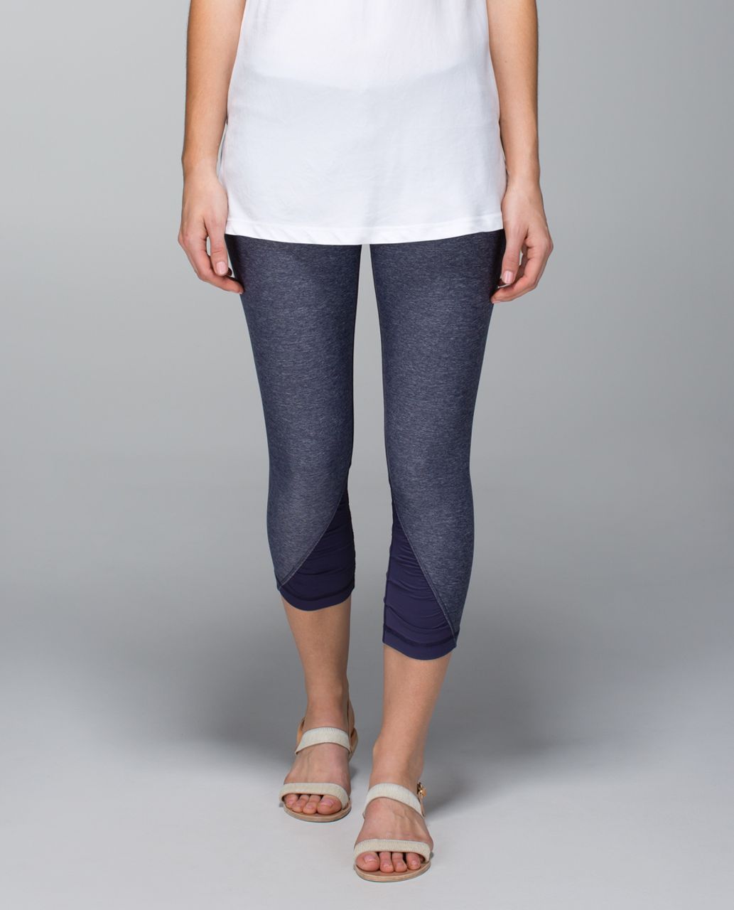 Lululemon Embrace Crop - Heathered Cadet Blue / Cadet Blue