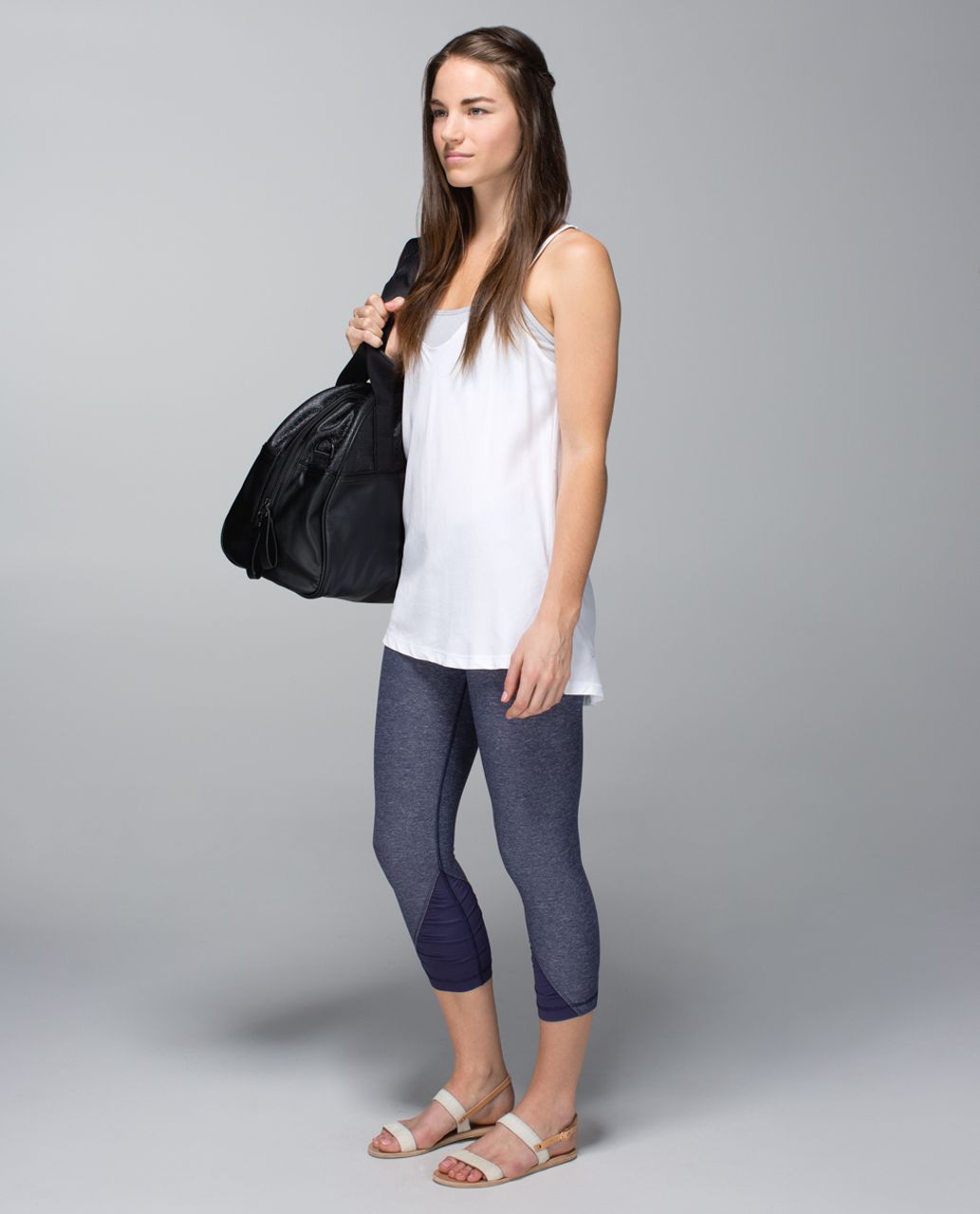 Lululemon Embrace Crop - Heathered Cadet Blue / Cadet Blue