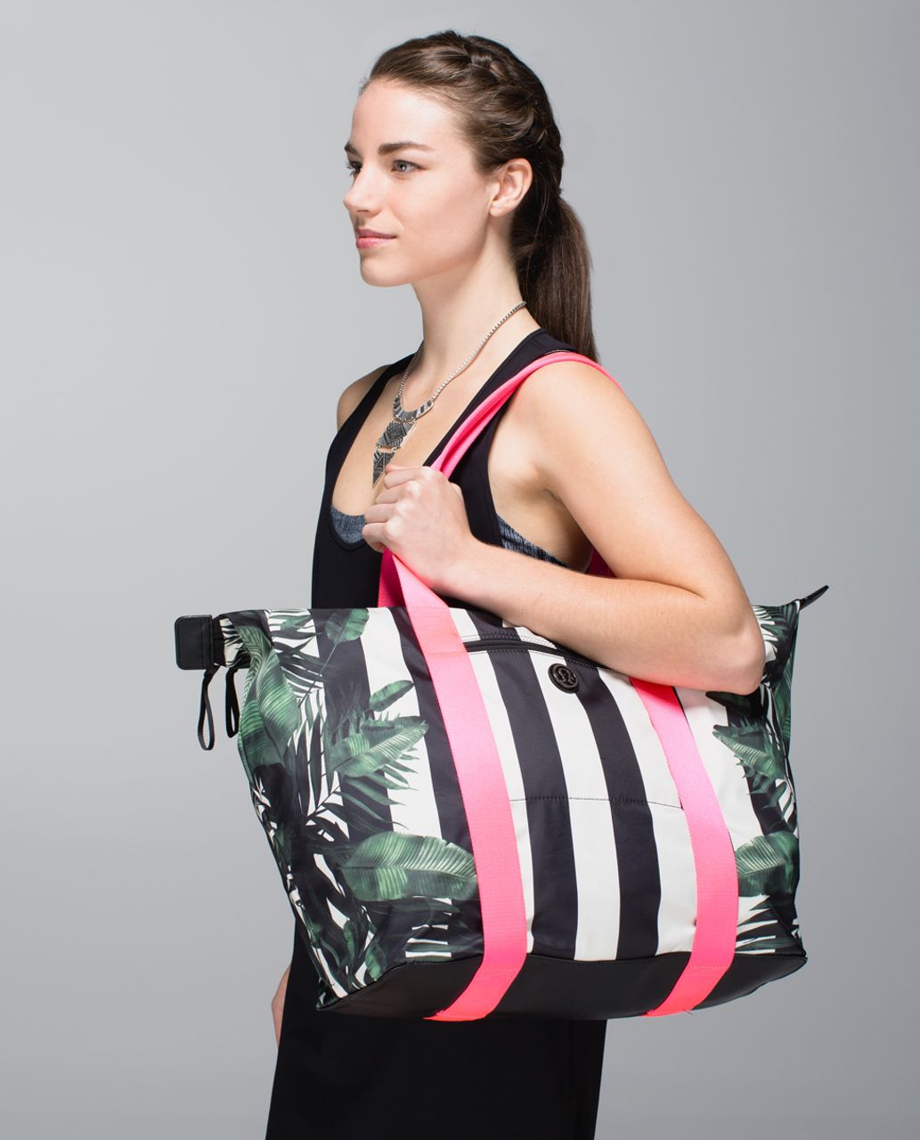 Lululemon All Day Asana Tote - All Day Asana Palm Play Black Angel Wing