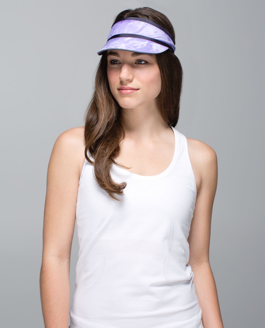 Lululemon Perfect Pace Visor - Spray Dye Cool Breeze Bruised Berry / Cadet Blue