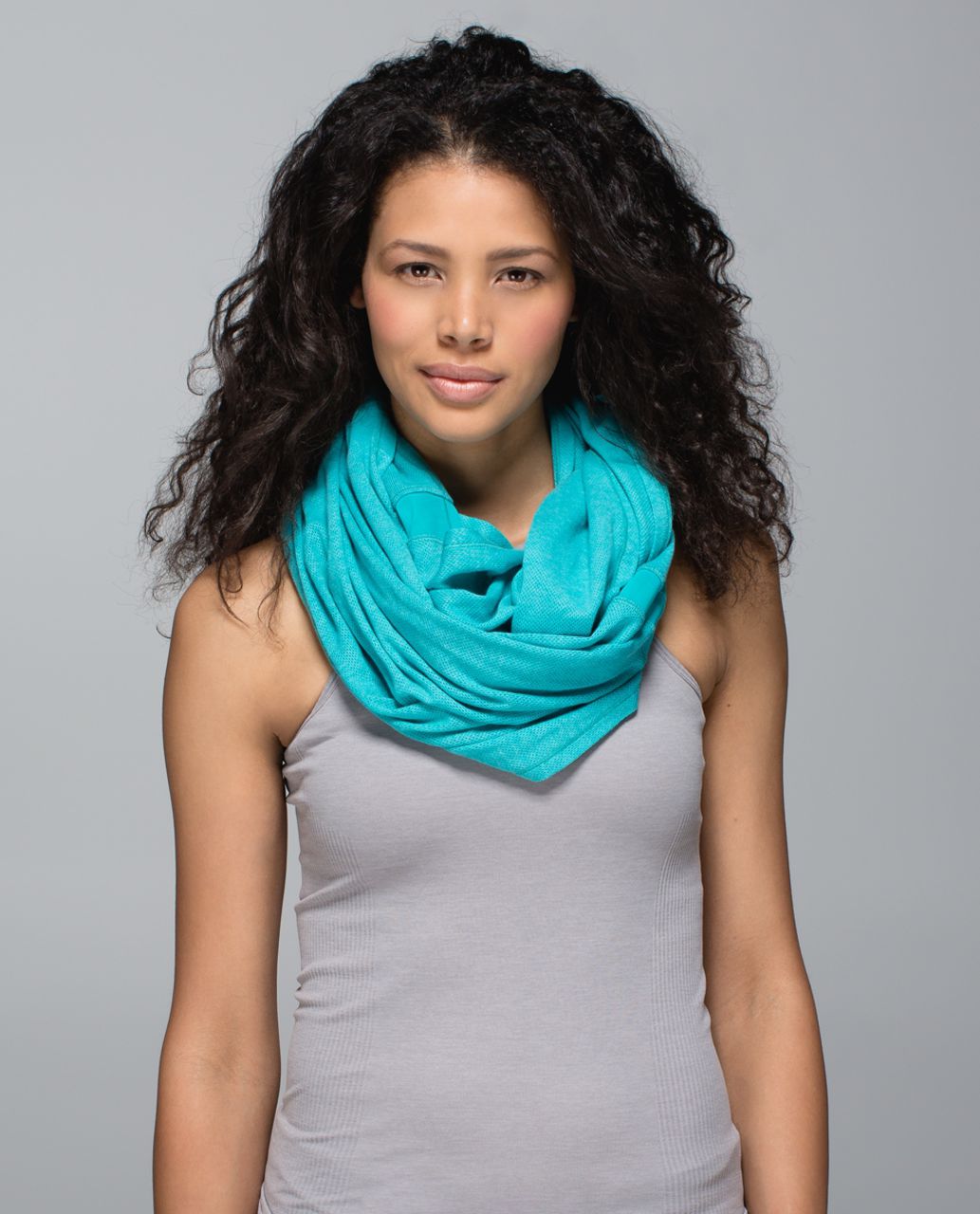 Lululemon Sun Salutation Circle Scarf - Heathered Blue Tropics