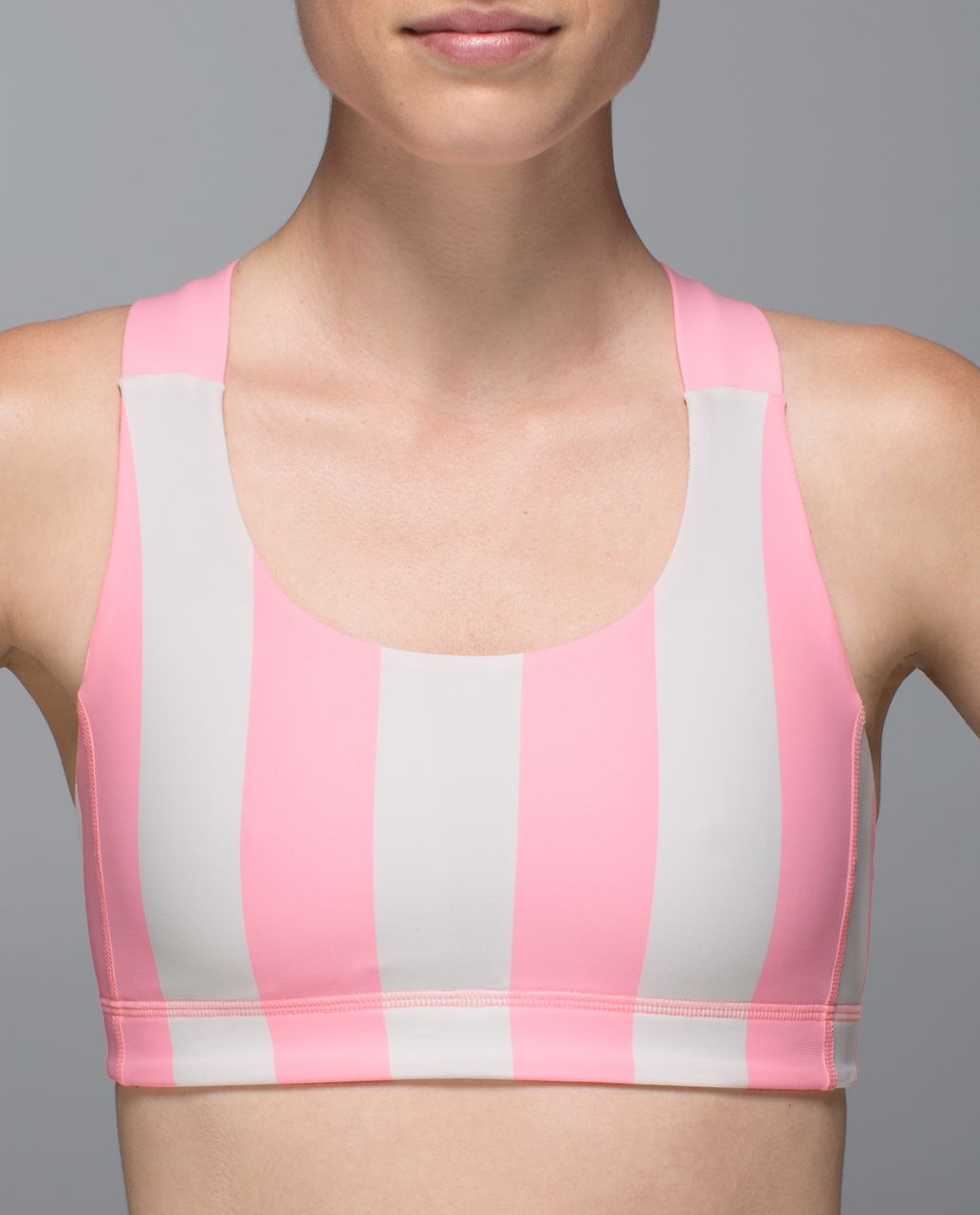 Lululemon All Sport Bra - Steep Stripe Bleached Coral Horizontal / Bleached Coral