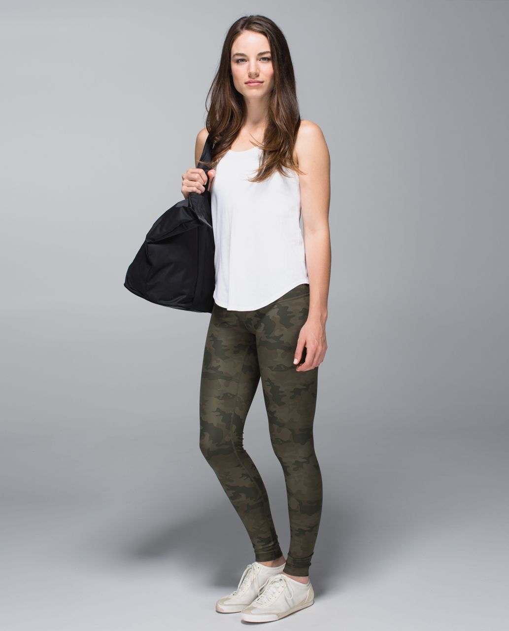 Lululemon Size 12 Wunder Under HR Tight 28” F Camo Green ICMI Run