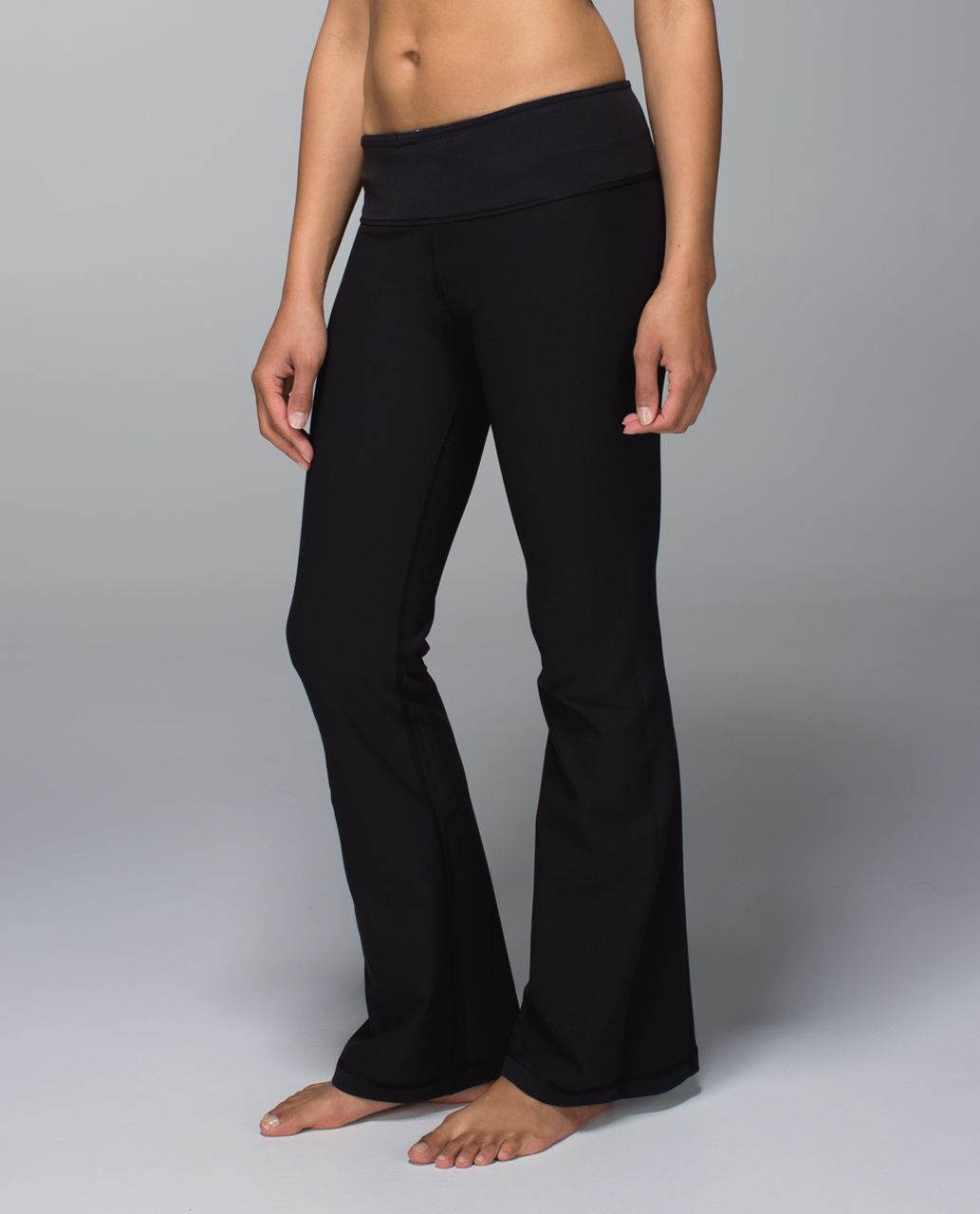 Lululemon Groove Pant *Full-On Luon (Regular) - Black / Flowabunga Black Angel Wing / Heathered Black