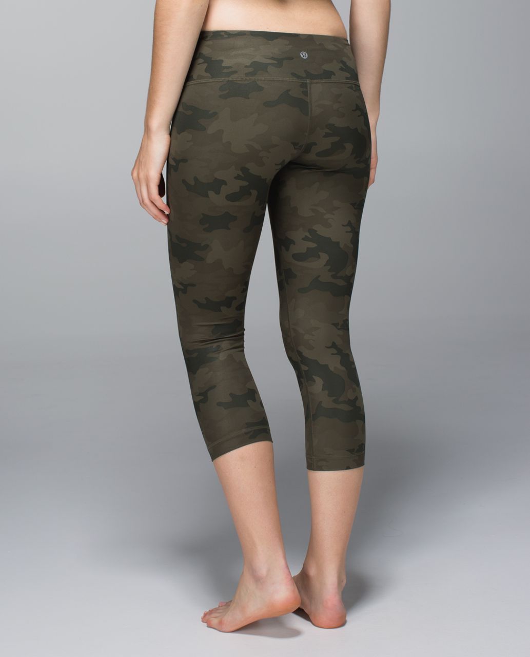 Lululemon Wunder Under Leggings Green Camo High-Rise Crop 22 Size