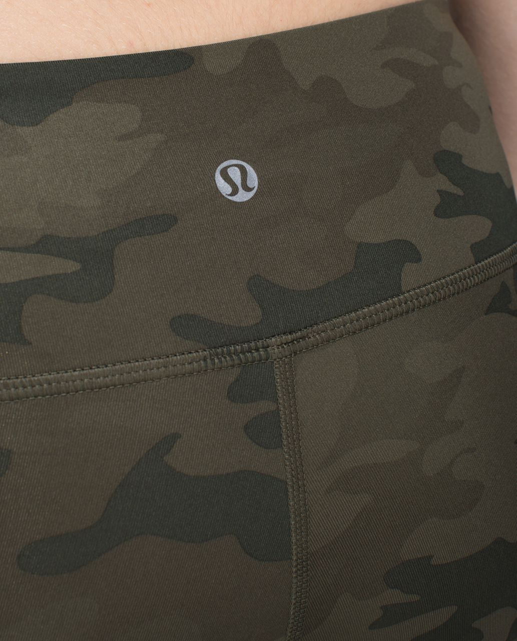 Lululemon Wunder Under Leggings Green Camo High-Rise Crop 22 Size: 8