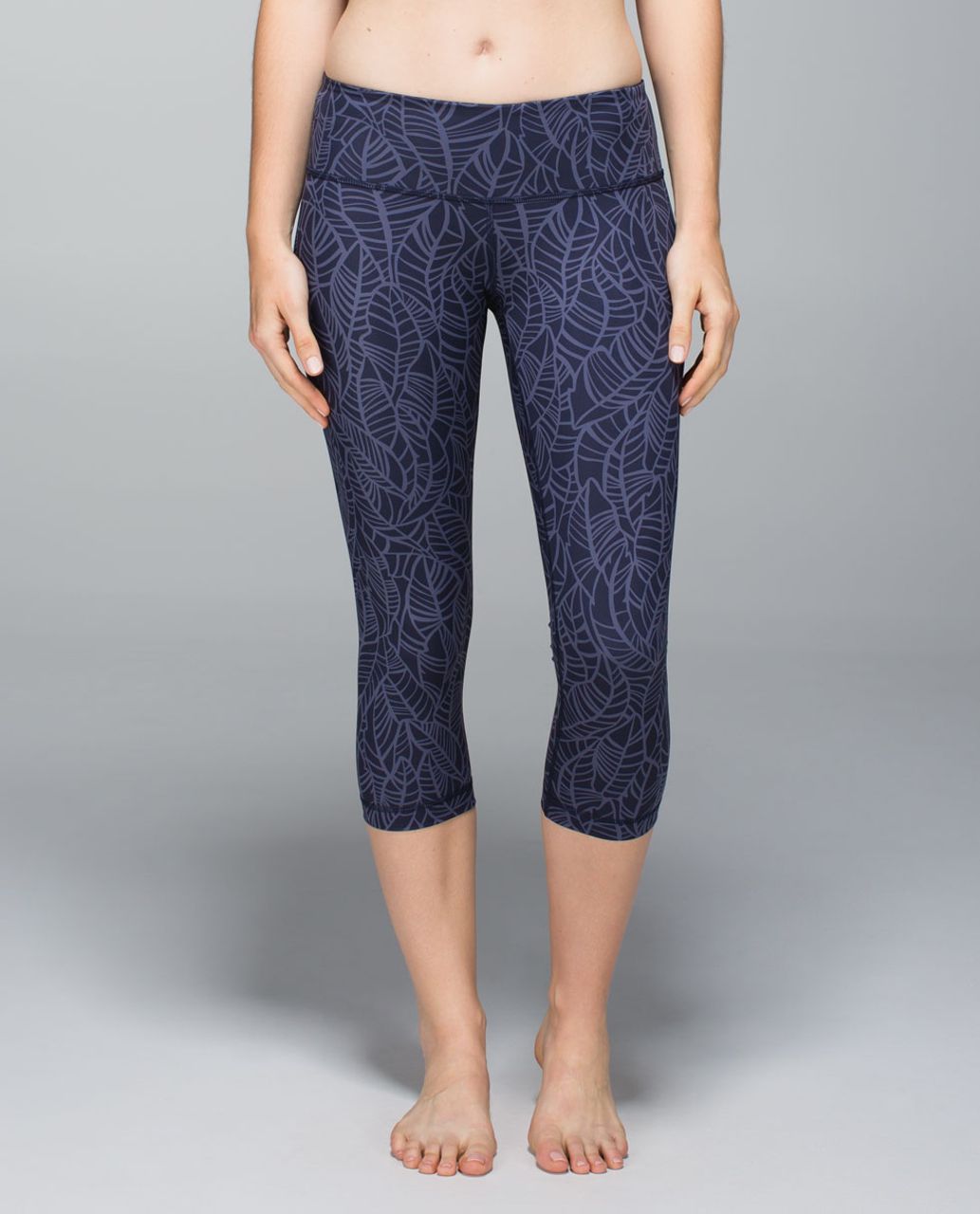 Lululemon Wunder Under Crop *Full-On Luxtreme - Pretty Palm Cadet Greyvy