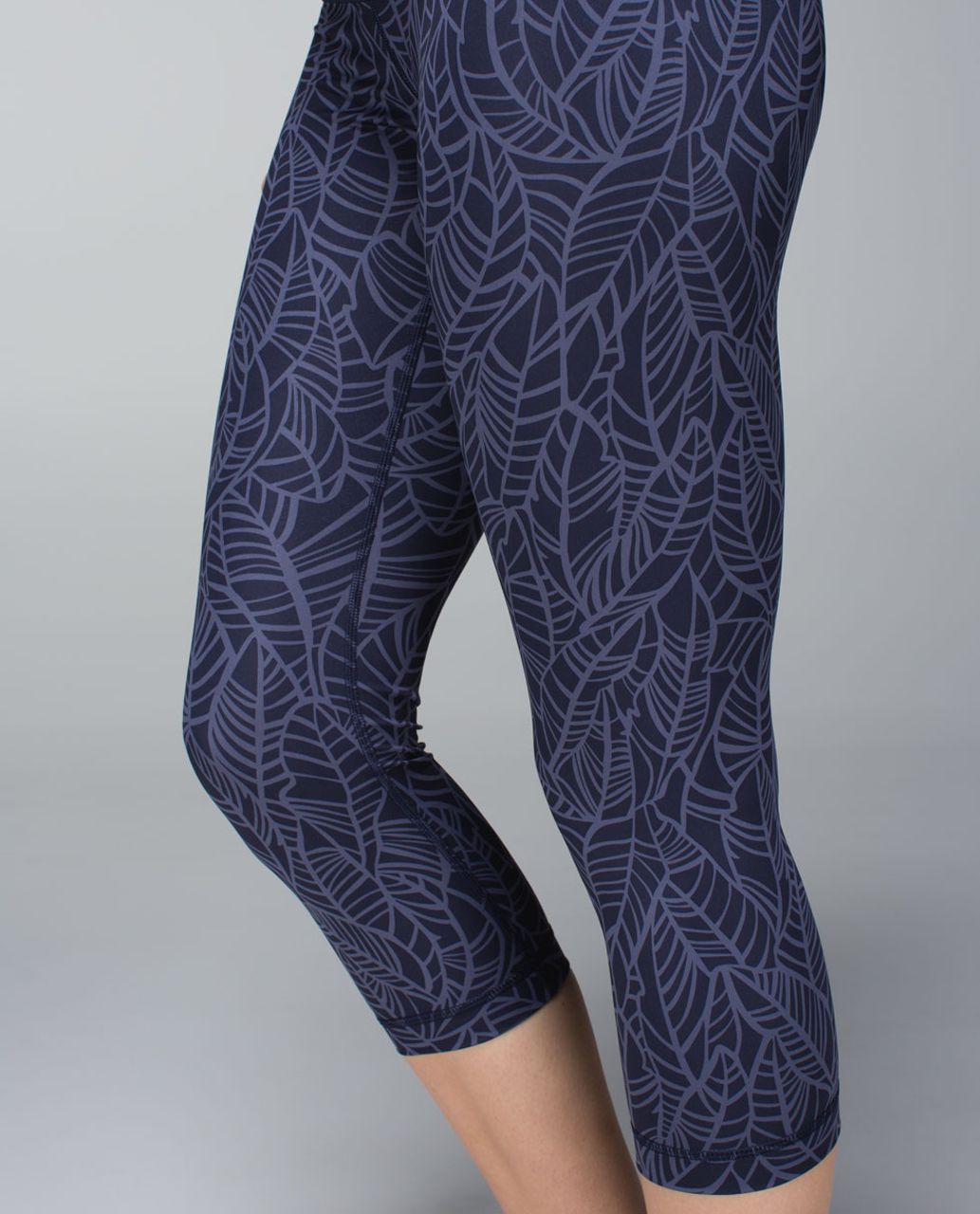 Lululemon Wunder Under Crop *Full-On Luxtreme - Pretty Palm Cadet Greyvy