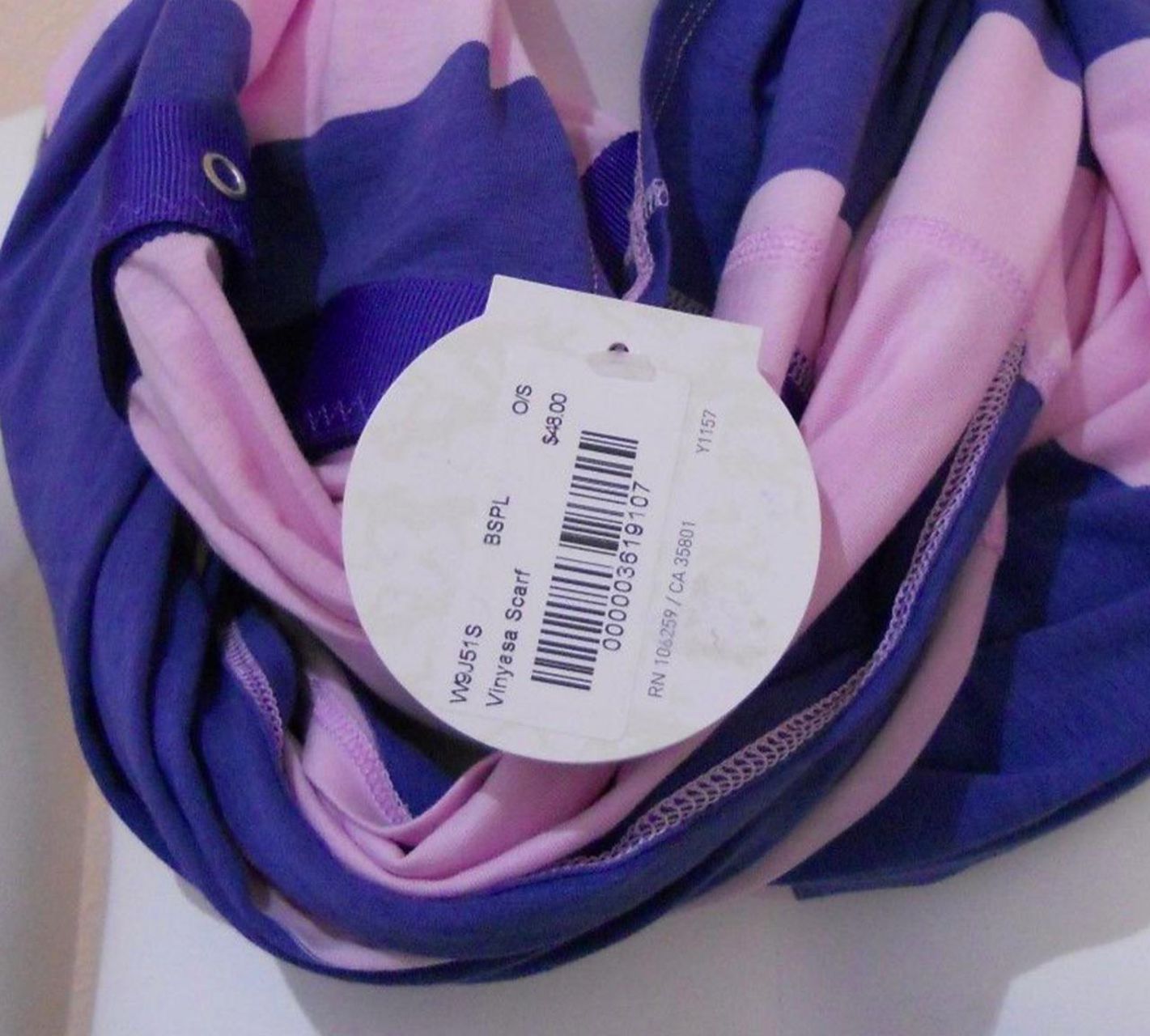 Lululemon Vinyasa Scarf *Vitasea - Bold Stripe Pretty Purple Stony Grape