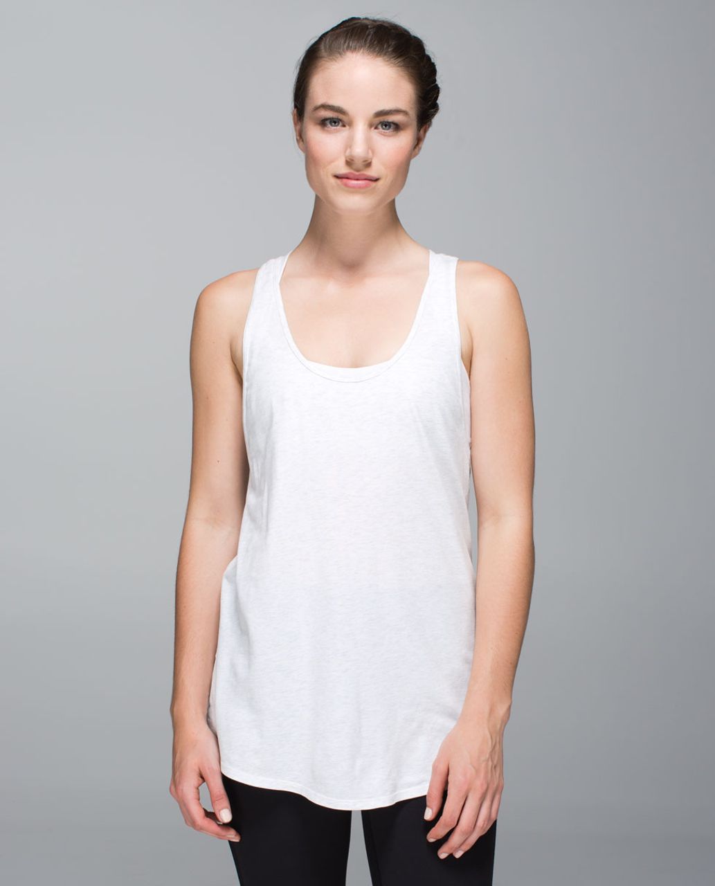 Lululemon Om Racerback - Heathered White