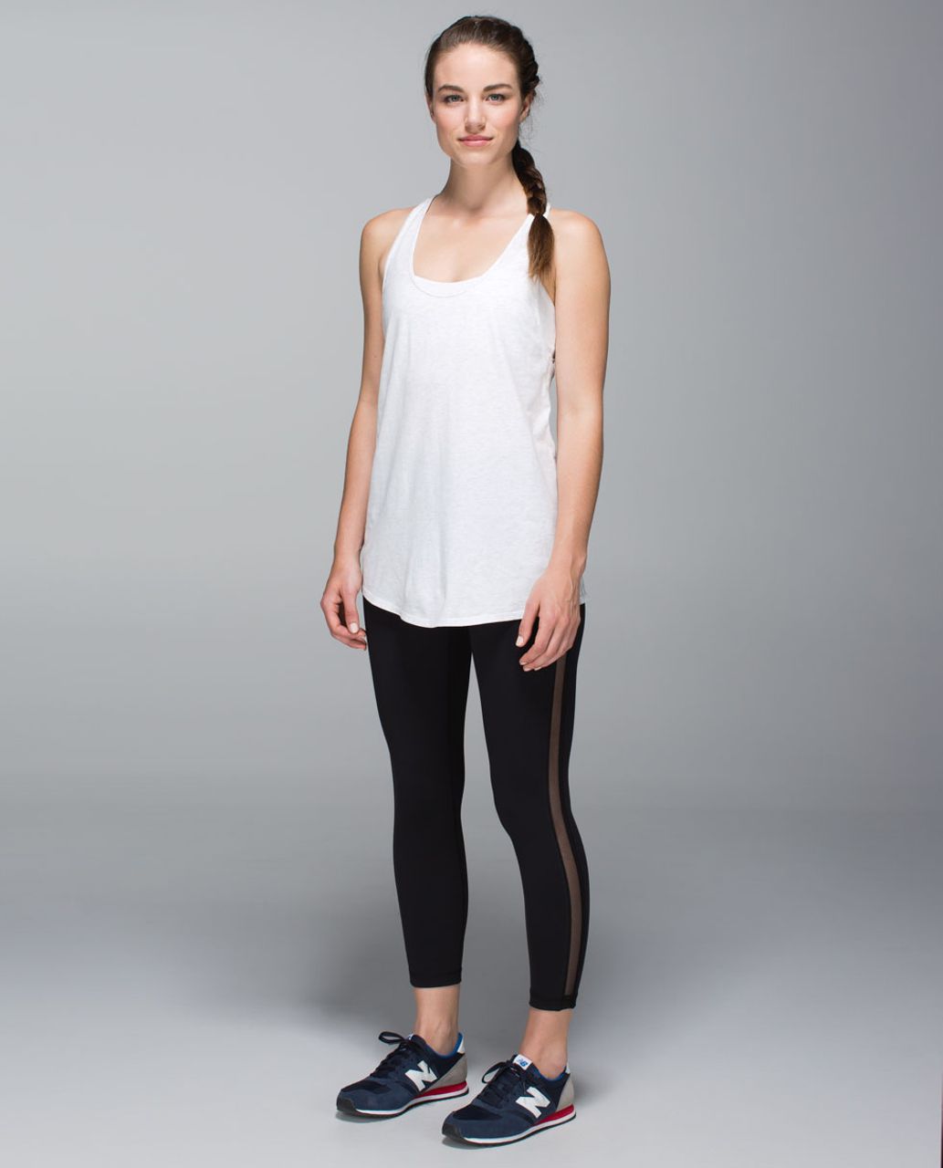 Lululemon Om Racerback - Heathered White