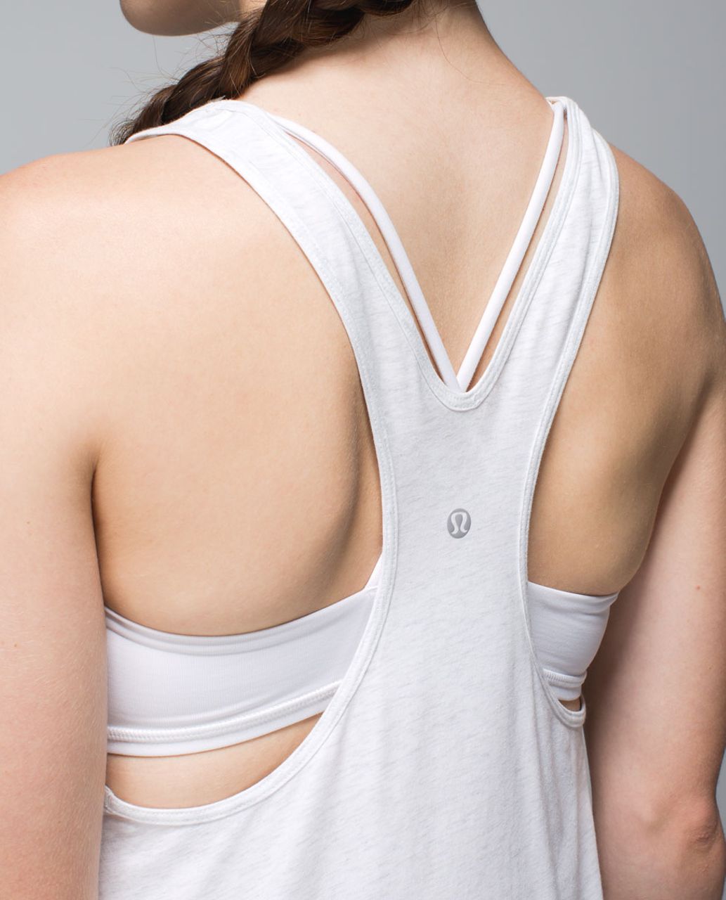 Lululemon Om Racerback - Heathered White