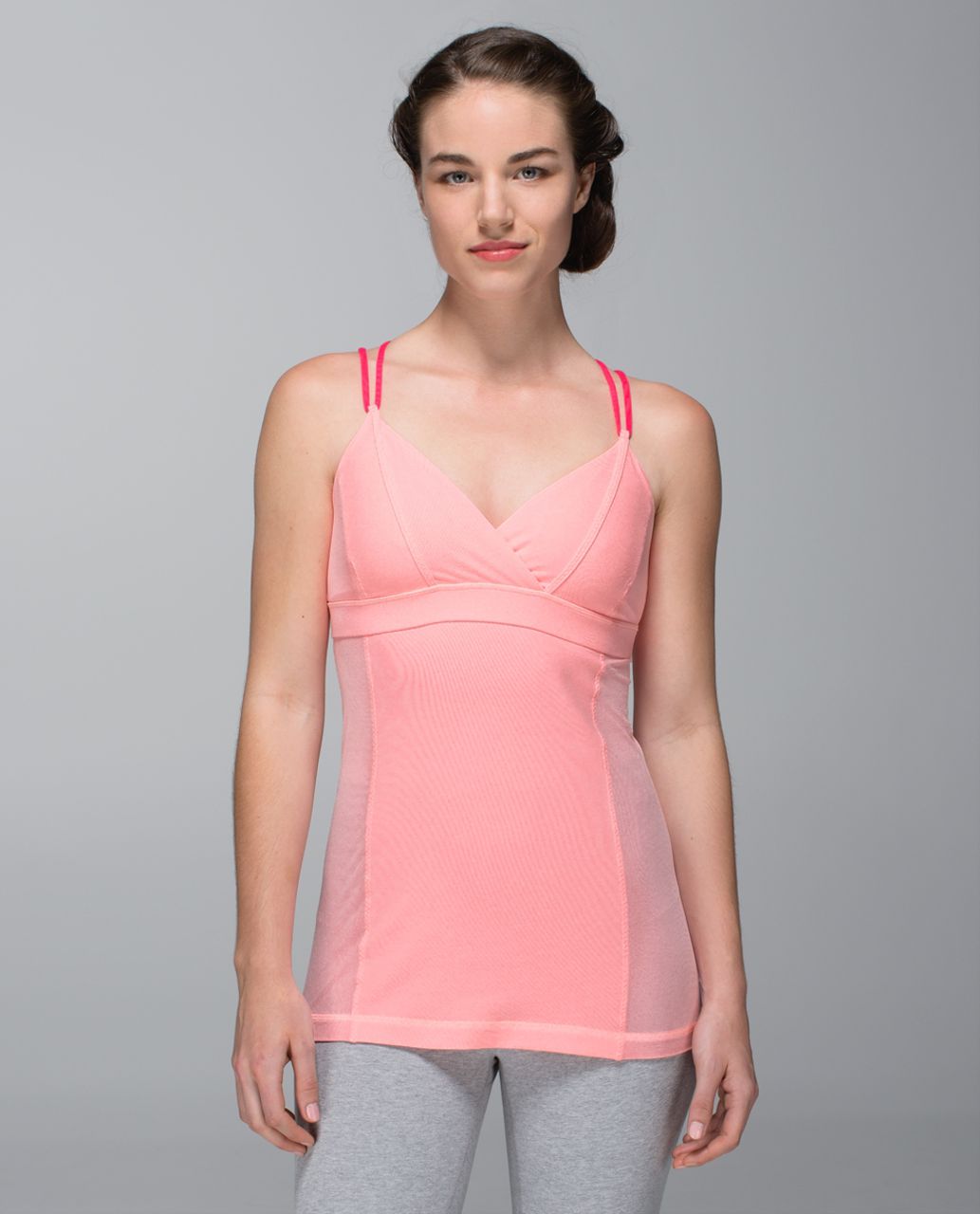 Lululemon Patience Tank - Bleached Coral / Neon Pink