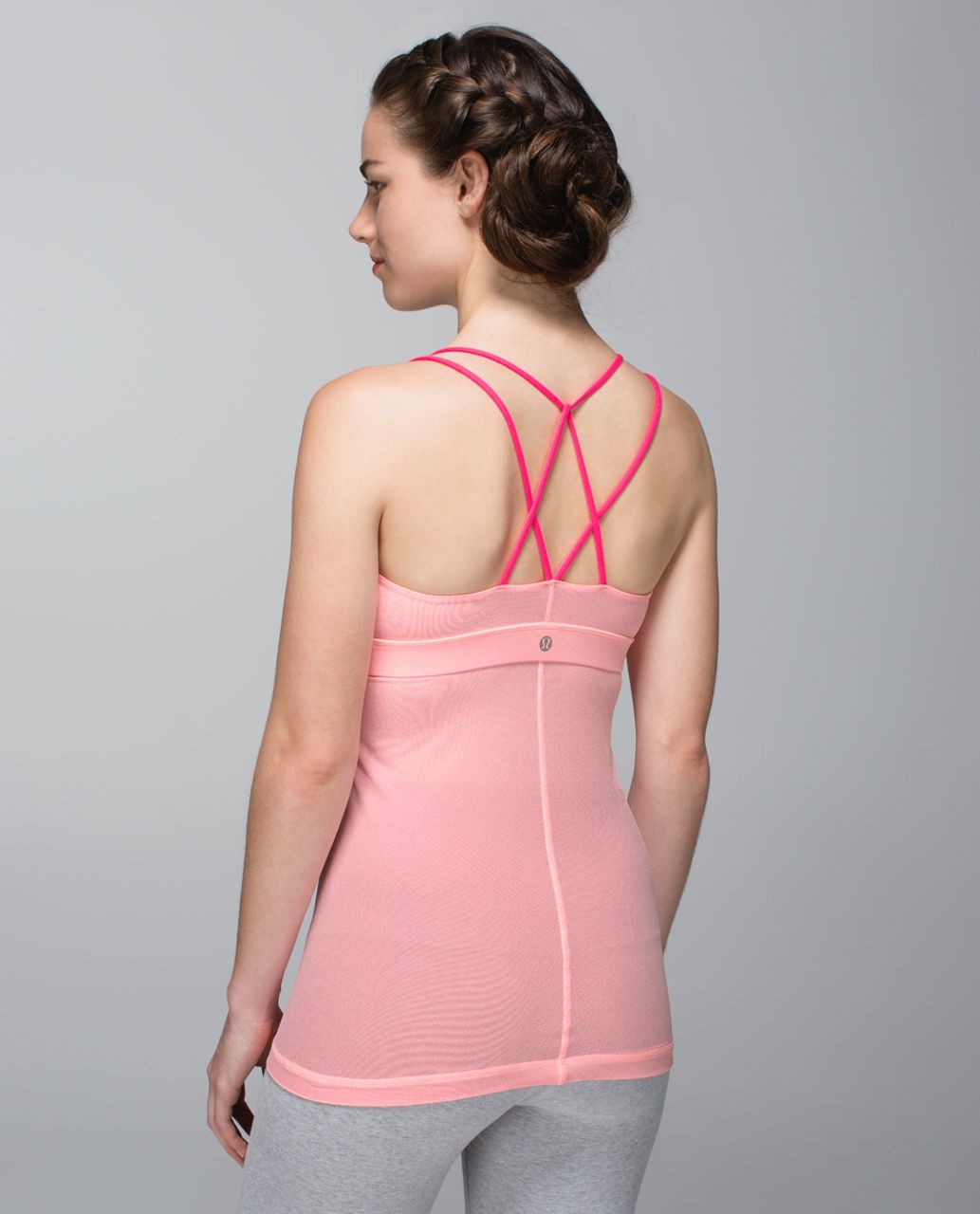 Lululemon Patience Tank - Bleached Coral / Neon Pink