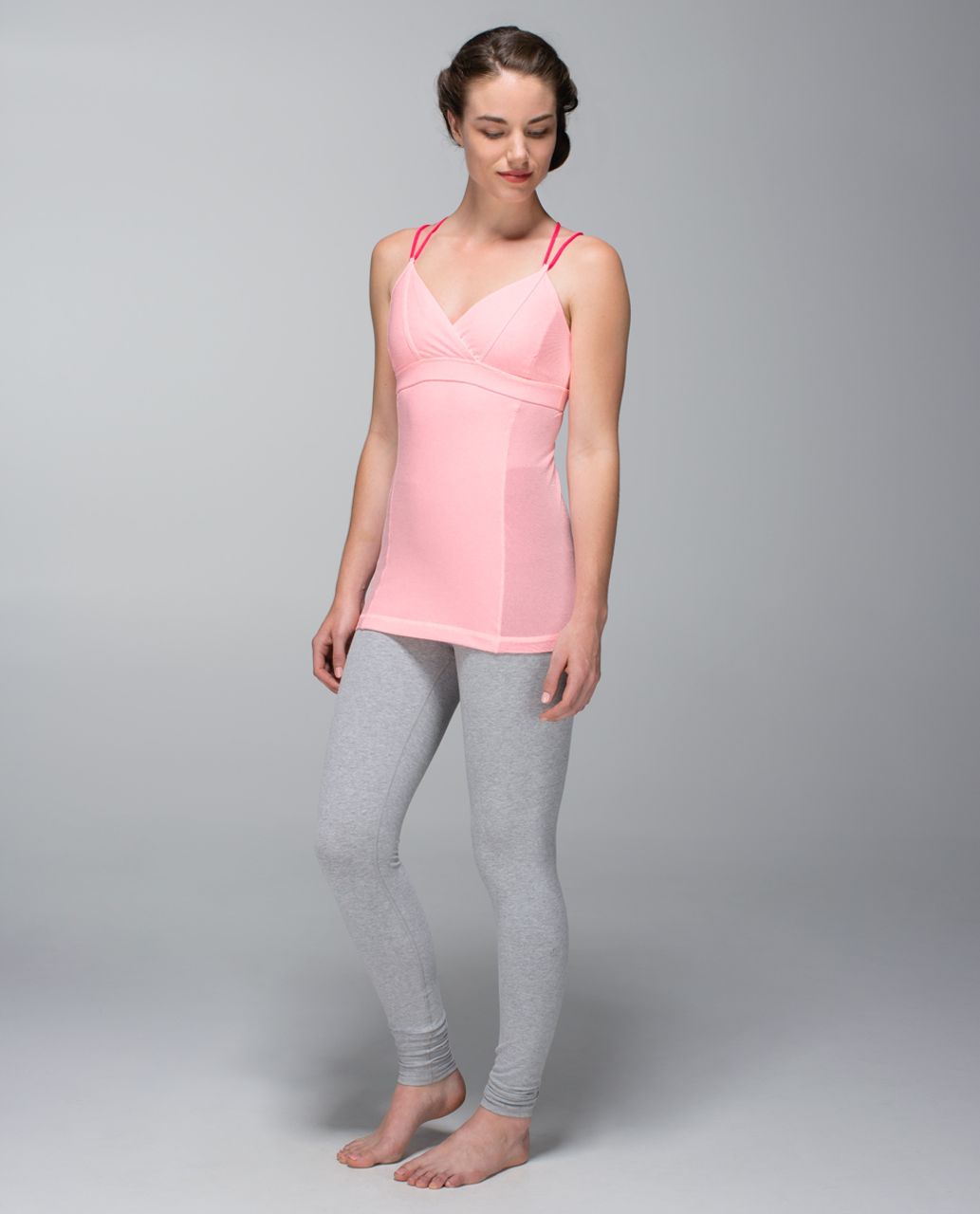 Lululemon Patience Tank - Bleached Coral / Neon Pink