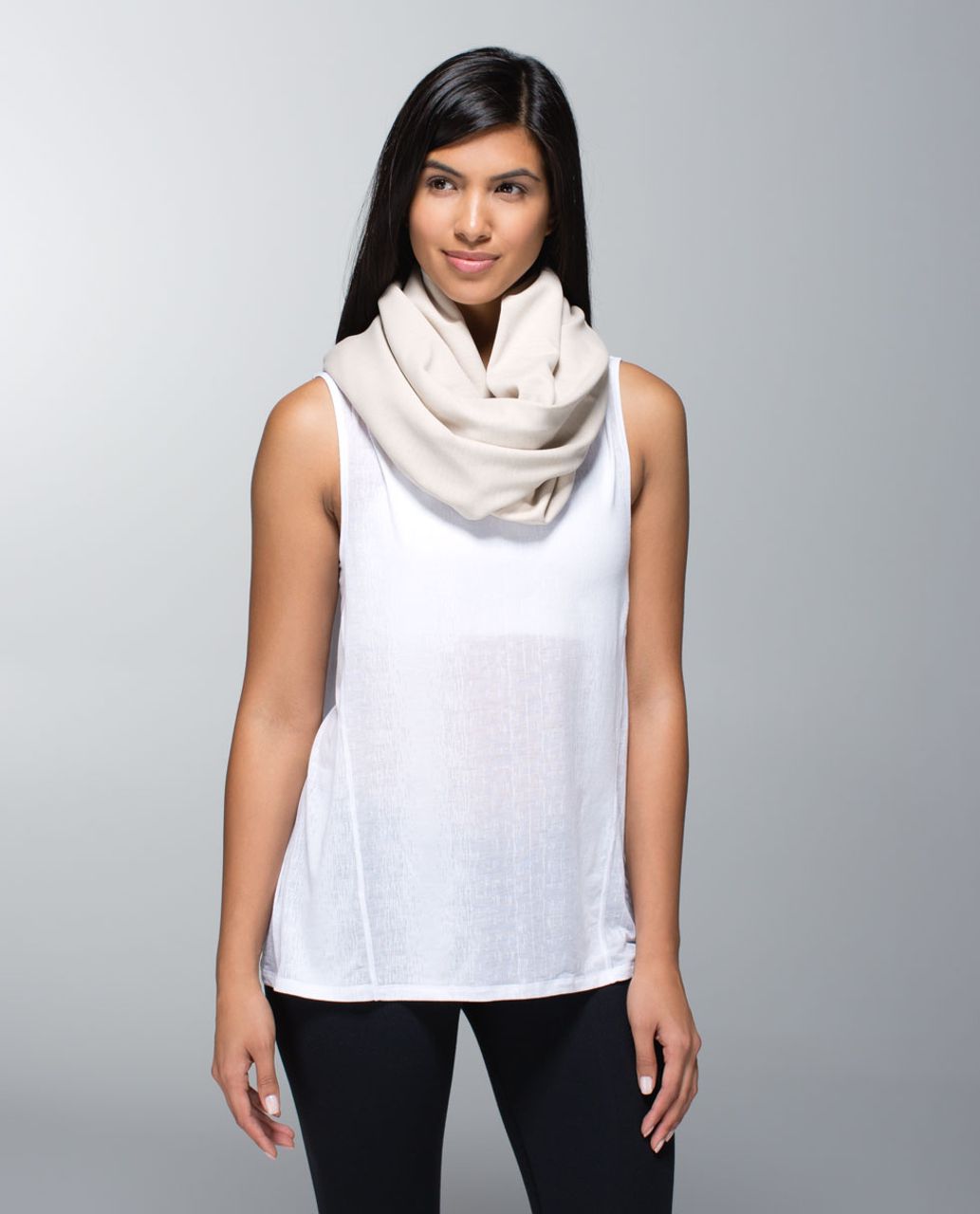 Lululemon Vinyasa Scarf *Rulu - Heathered Cashew / 1/8 Stripe Heathered Cashew White