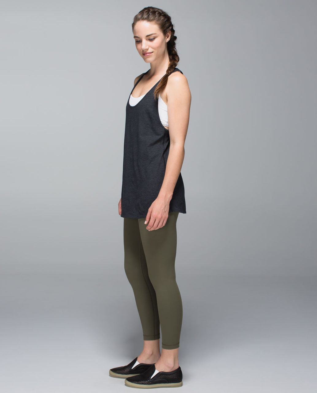 Lululemon Om Racerback - Heathered Black