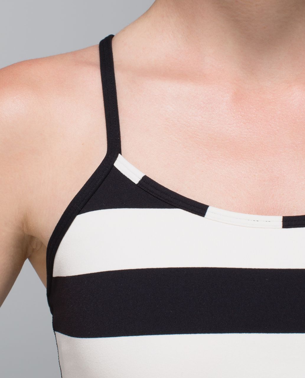 Lululemon Power Y Tank *Luon - Steep Stripe Black Horizontal / Black