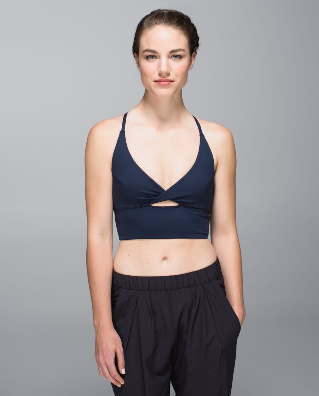 Lululemon Twist Bra Long Line - Black - lulu fanatics