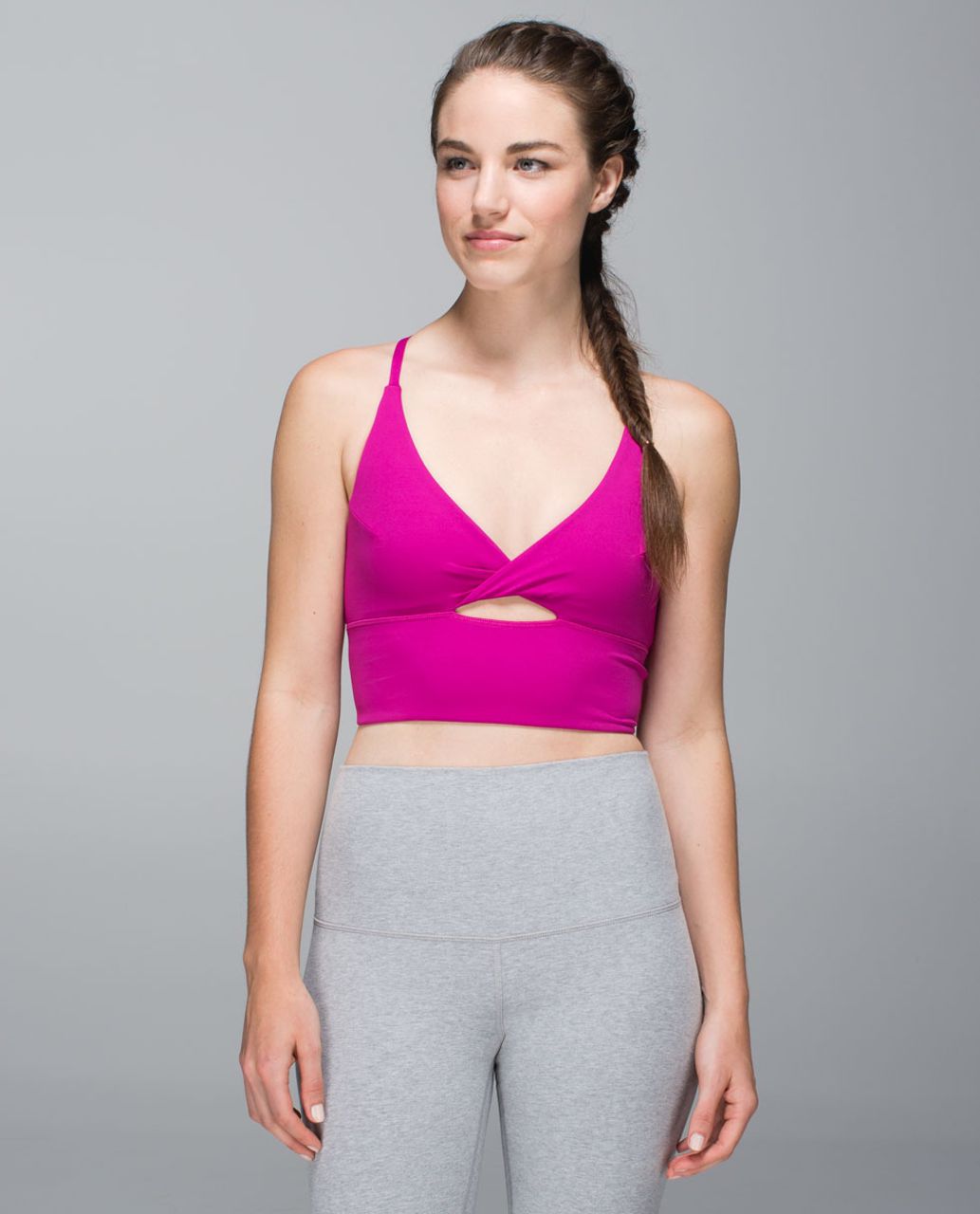 Lululemon Twist Bra Long Line - Raspberry