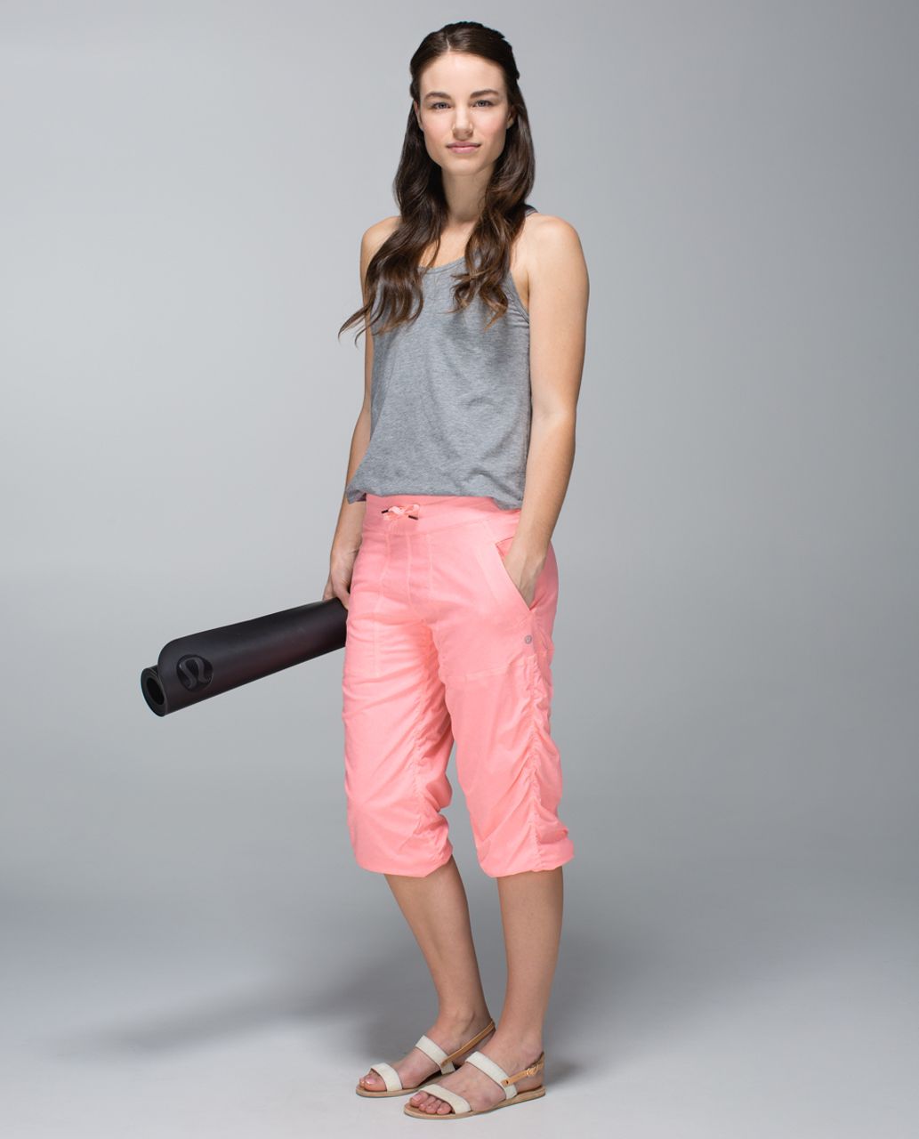 Lululemon Studio Crop *Lined - Bleached Coral