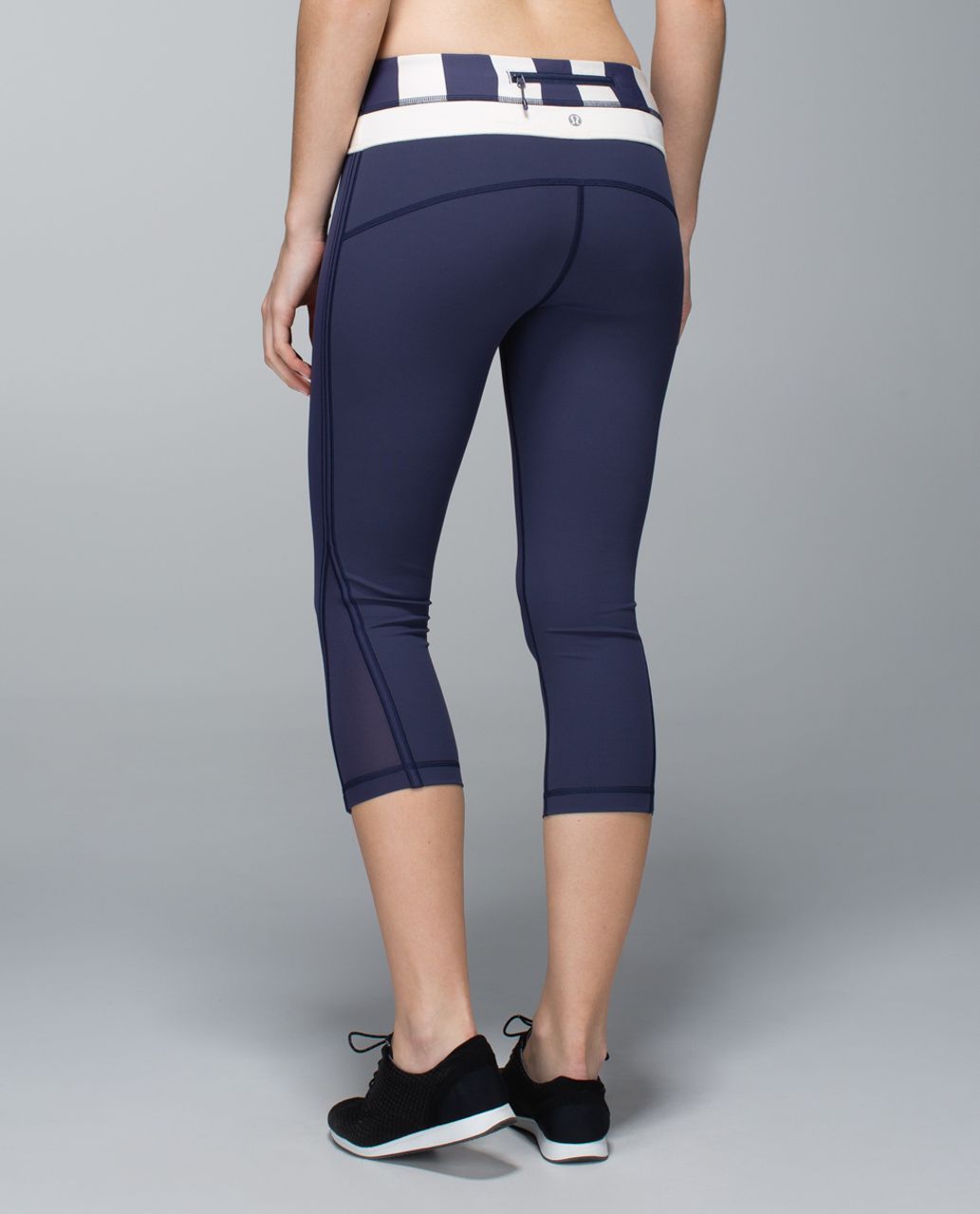 Lululemon Up The Pace Crop - Cadet Blue / Angel Wing / Steep Stripe Cadet Blue Horizontal