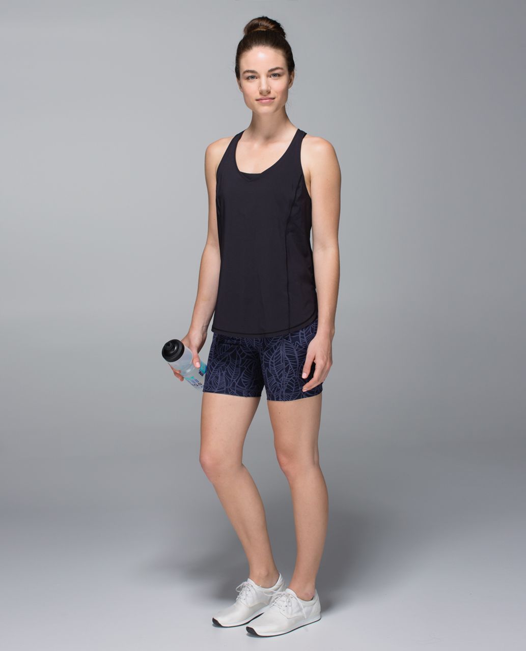 Lululemon Run:  Dart & Dash Short *Block-It Pocket - Pretty Palm Cadet Greyvy / Cadet Blue