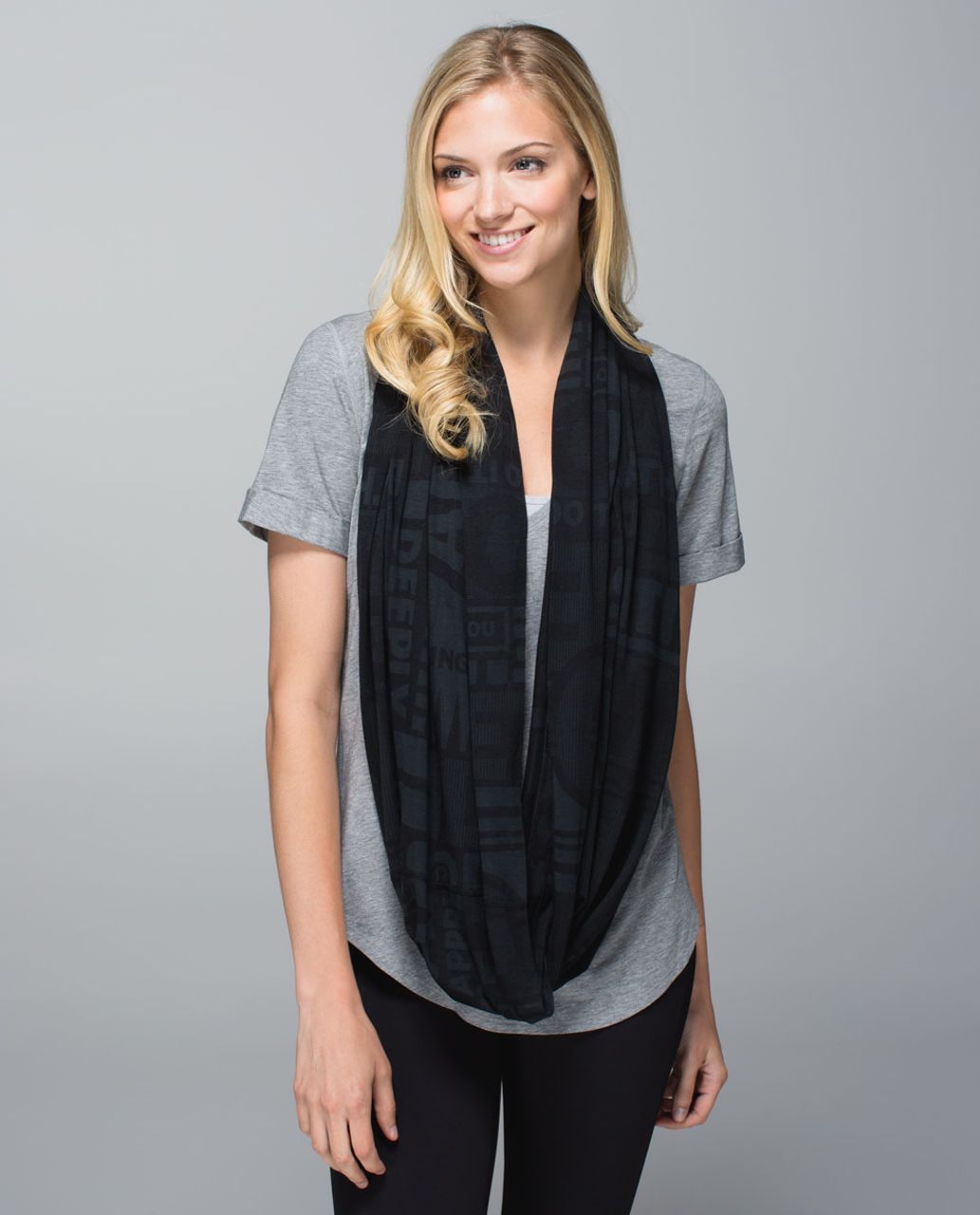 Lululemon Sunny Savasana Scarf - Exploded Manifesto Pop Block Burnout Black