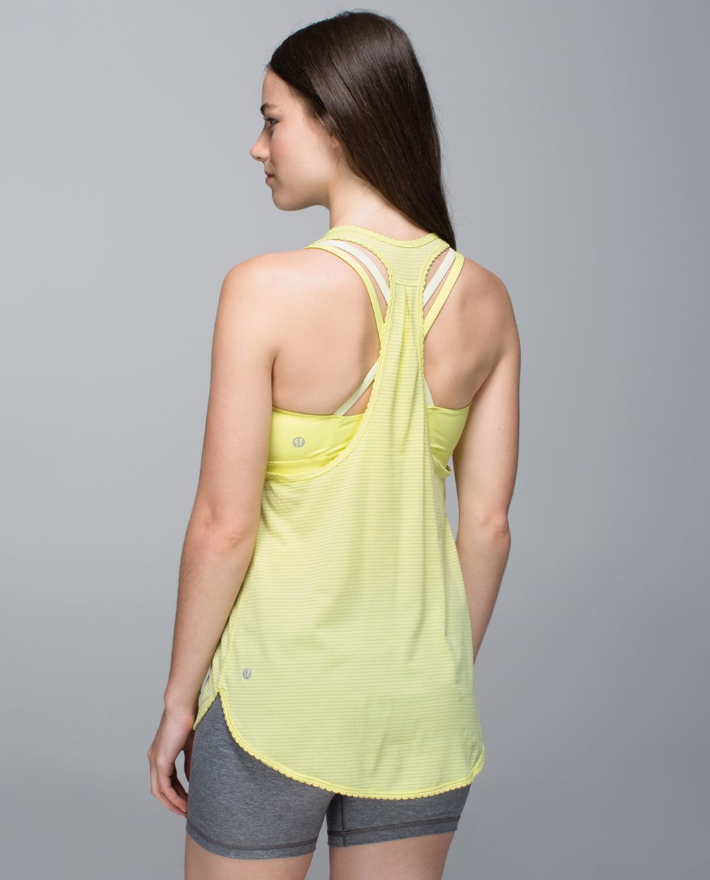 Lululemon 105 F Singlet - Heathered Sheer Lemon